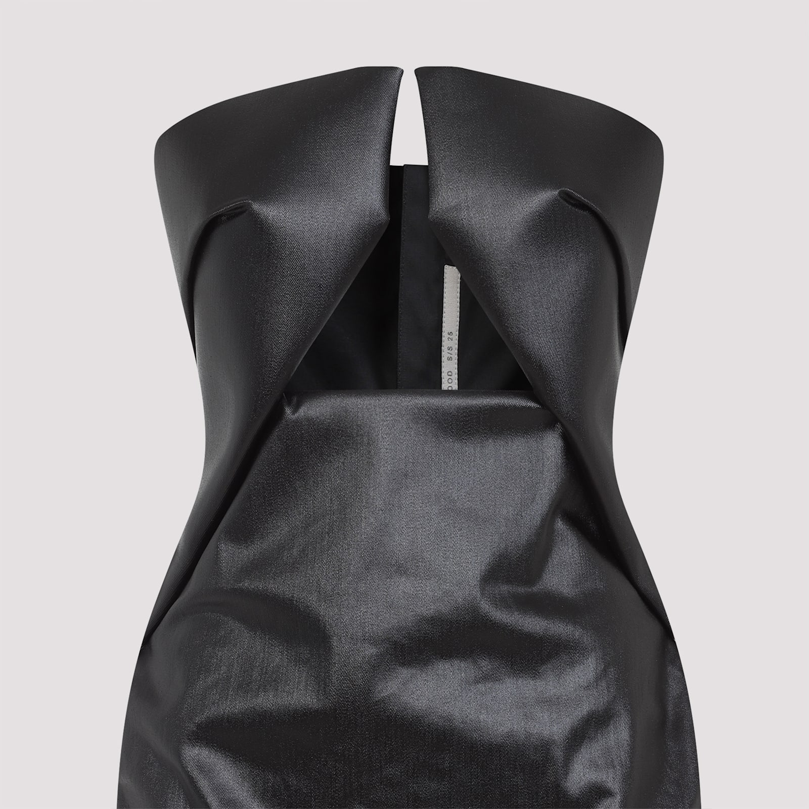Rick Owens Form-fitting Black Evening Dress With Cutout Neckline In Black