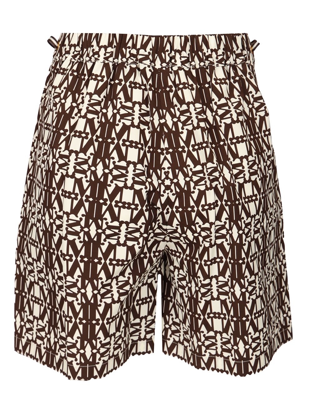 Max Mara Taiga Printed Popeline Short In Brown