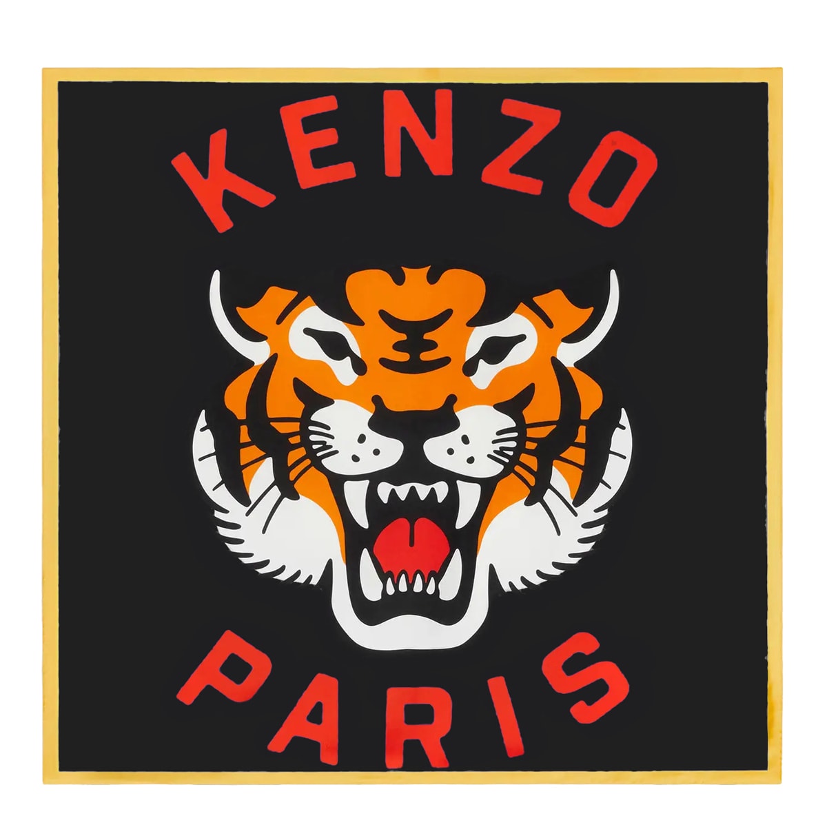 Shop Kenzo Lucky Tiger Foulard In Black