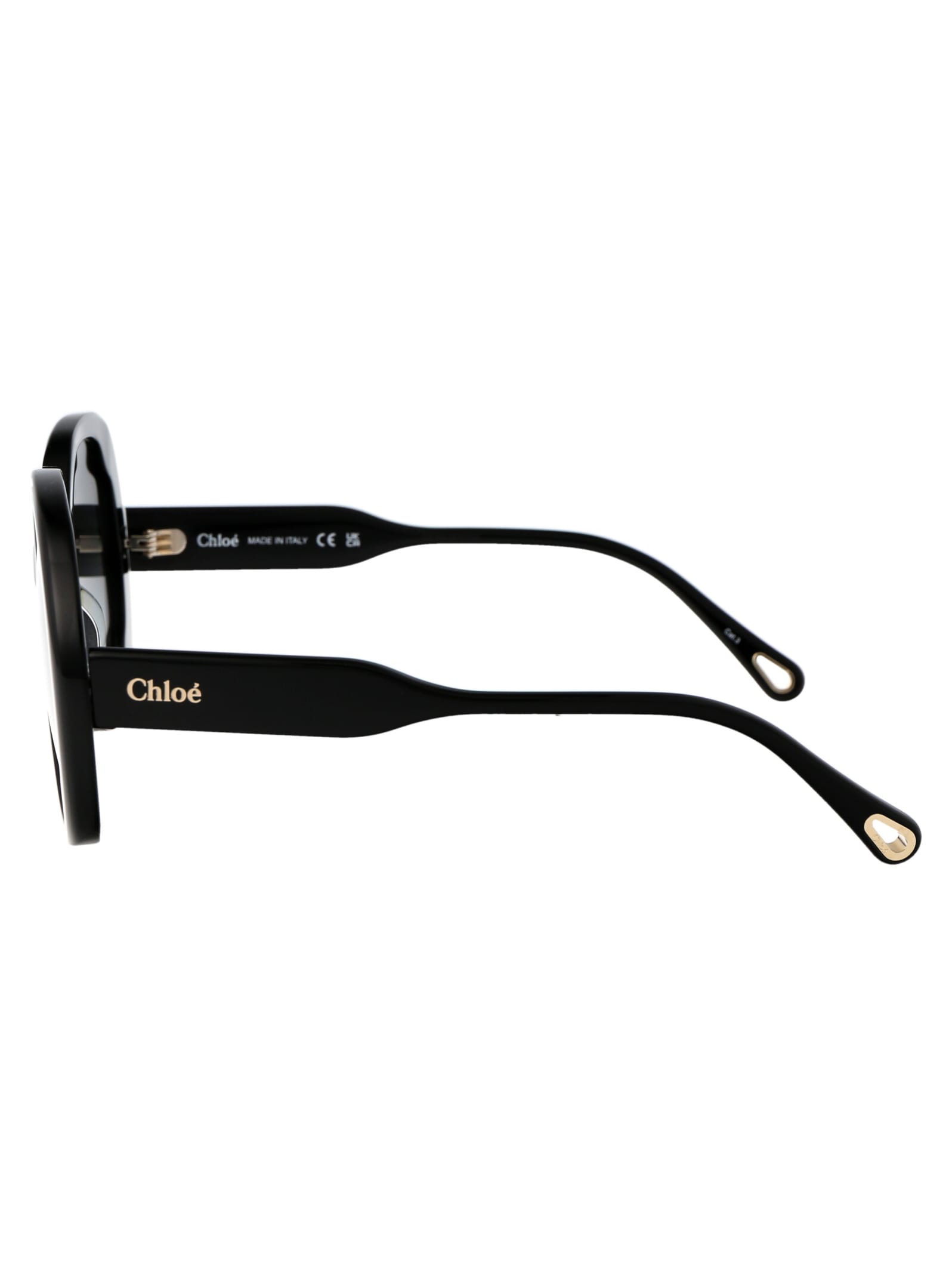 Chloé Chloe Sunglasses Ch0195 S 001 In 001 Black Black Grey