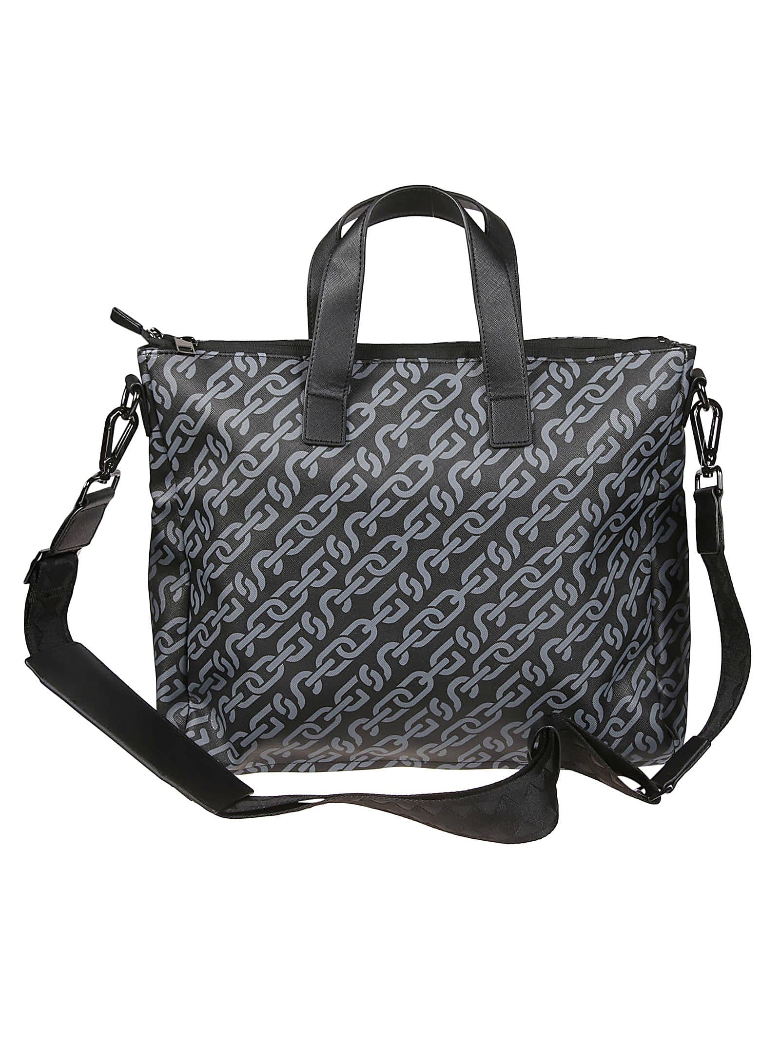 Shop Sprayground Chains Travelbag In Nero/grigio