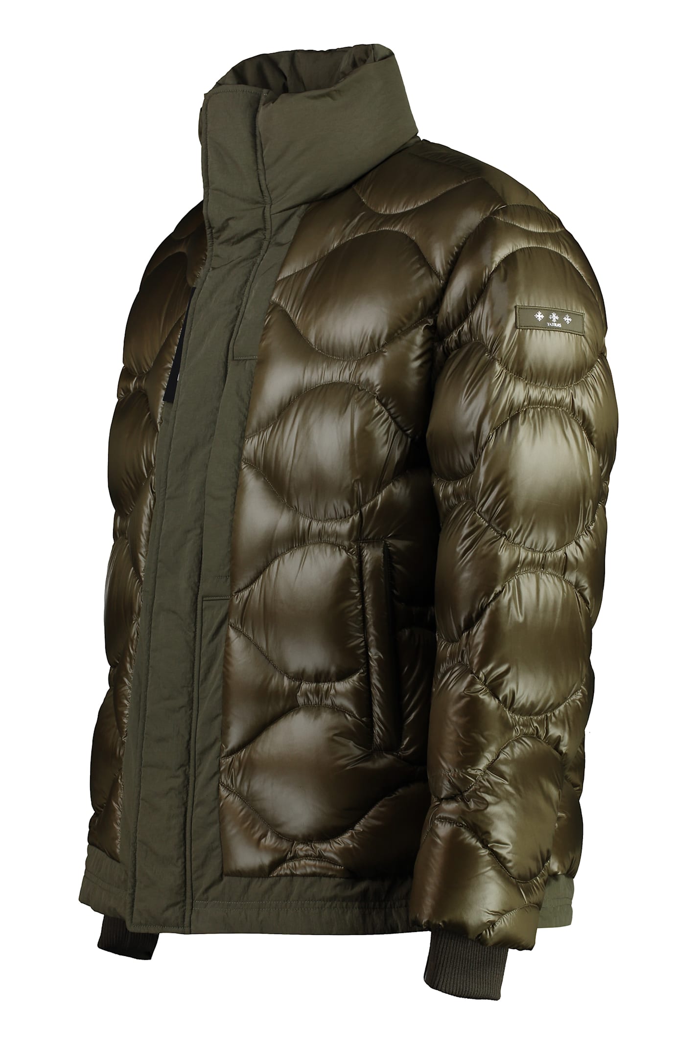 Shop Tatras Tieon Glossy Nylon Down Jacket In Green