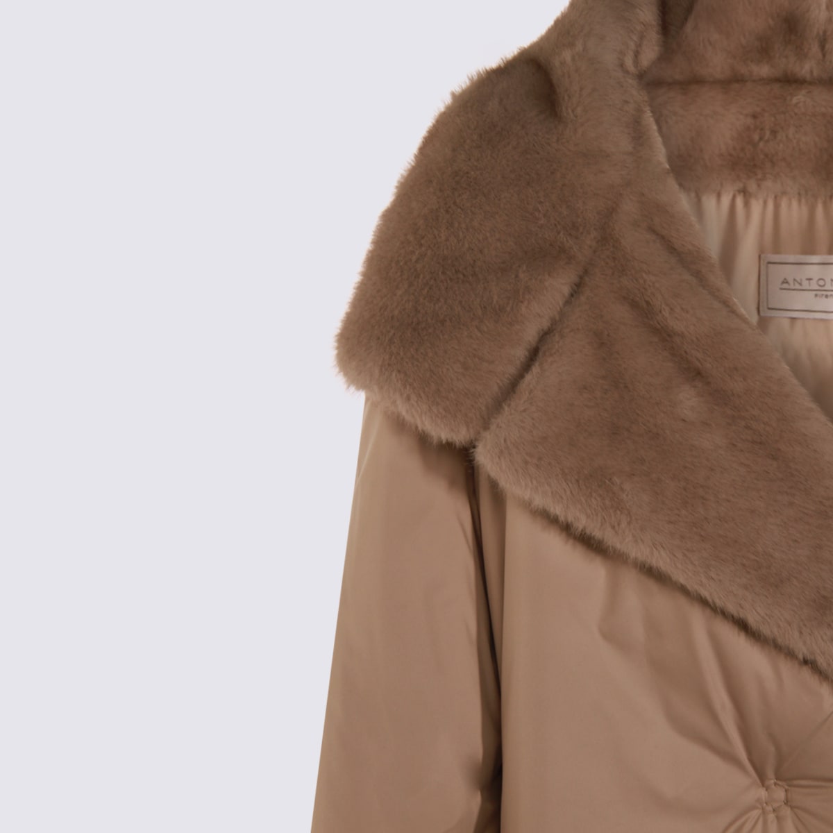 Antonelli Grey Gavi Down Jacket In Brown