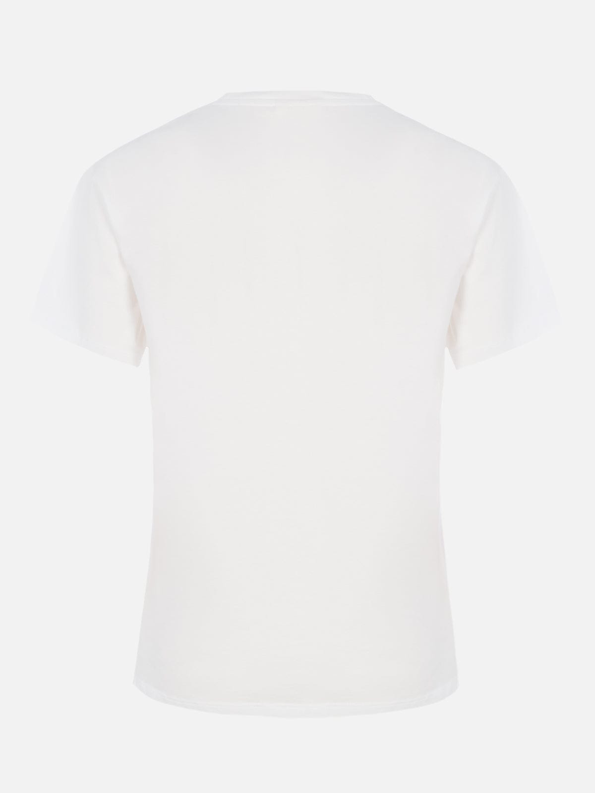 Mc2 Saint Barth Woman Cotton Jersey Crewneck T-shirt Emilie With Barbie Logo Print Barbie Special Edition In White