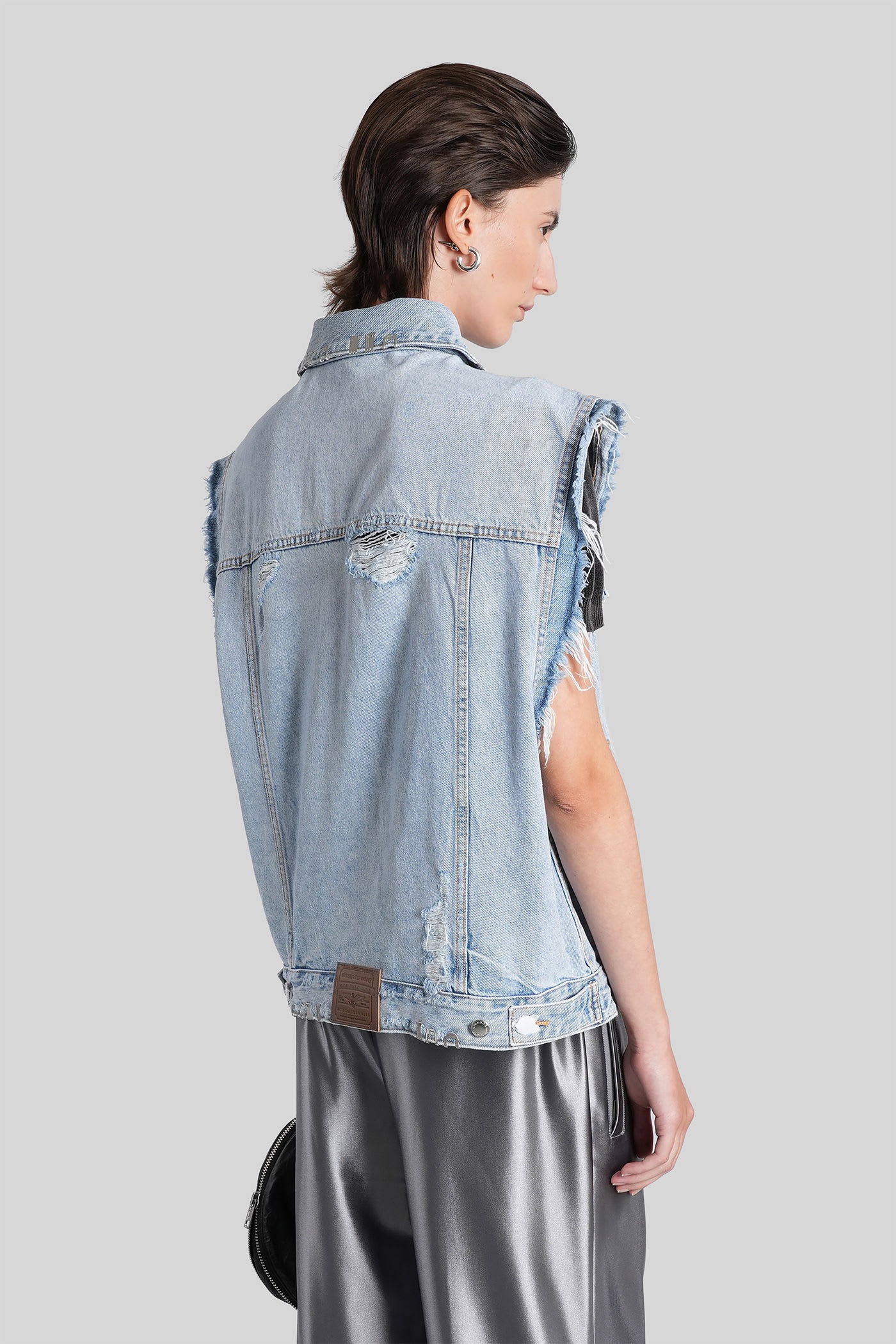 Alexander Wang Vest In Blue Cotton In Blue