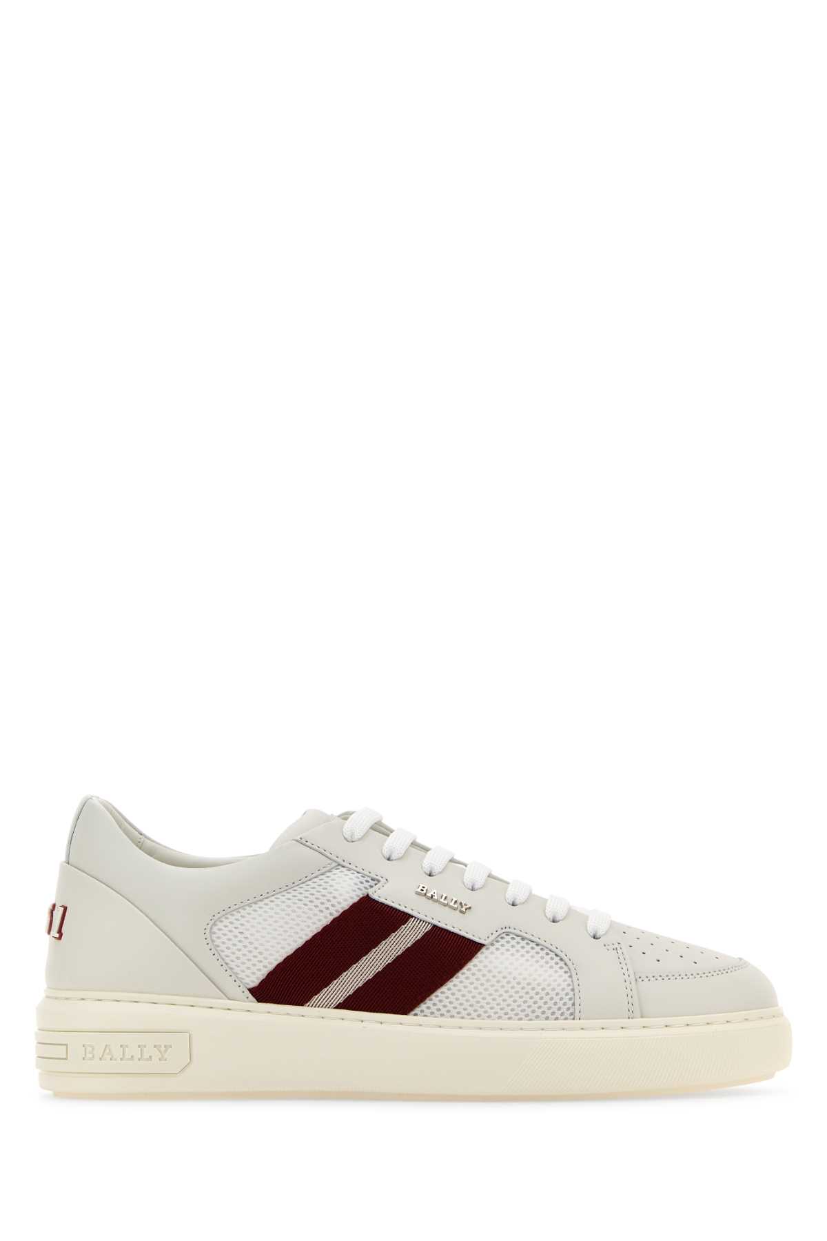White Leather And Fabric Melys Sneakers
