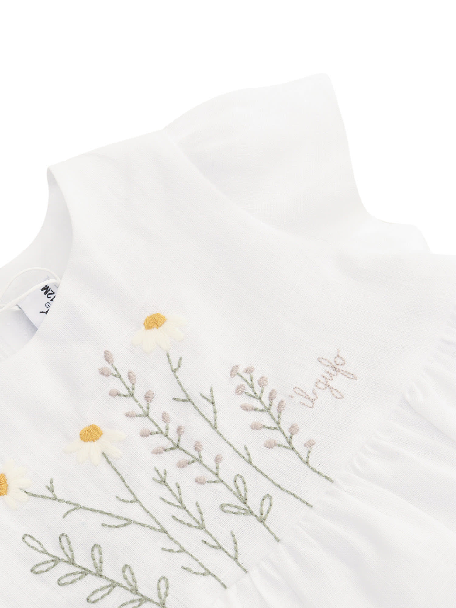キッズワンピース・オールインワン IL GUFO SS24 WHITE M/SHORT DRESS (P24VM752C0003K_010) Il Gufo Kids' Short Sleeved Dress In White | ModeSens