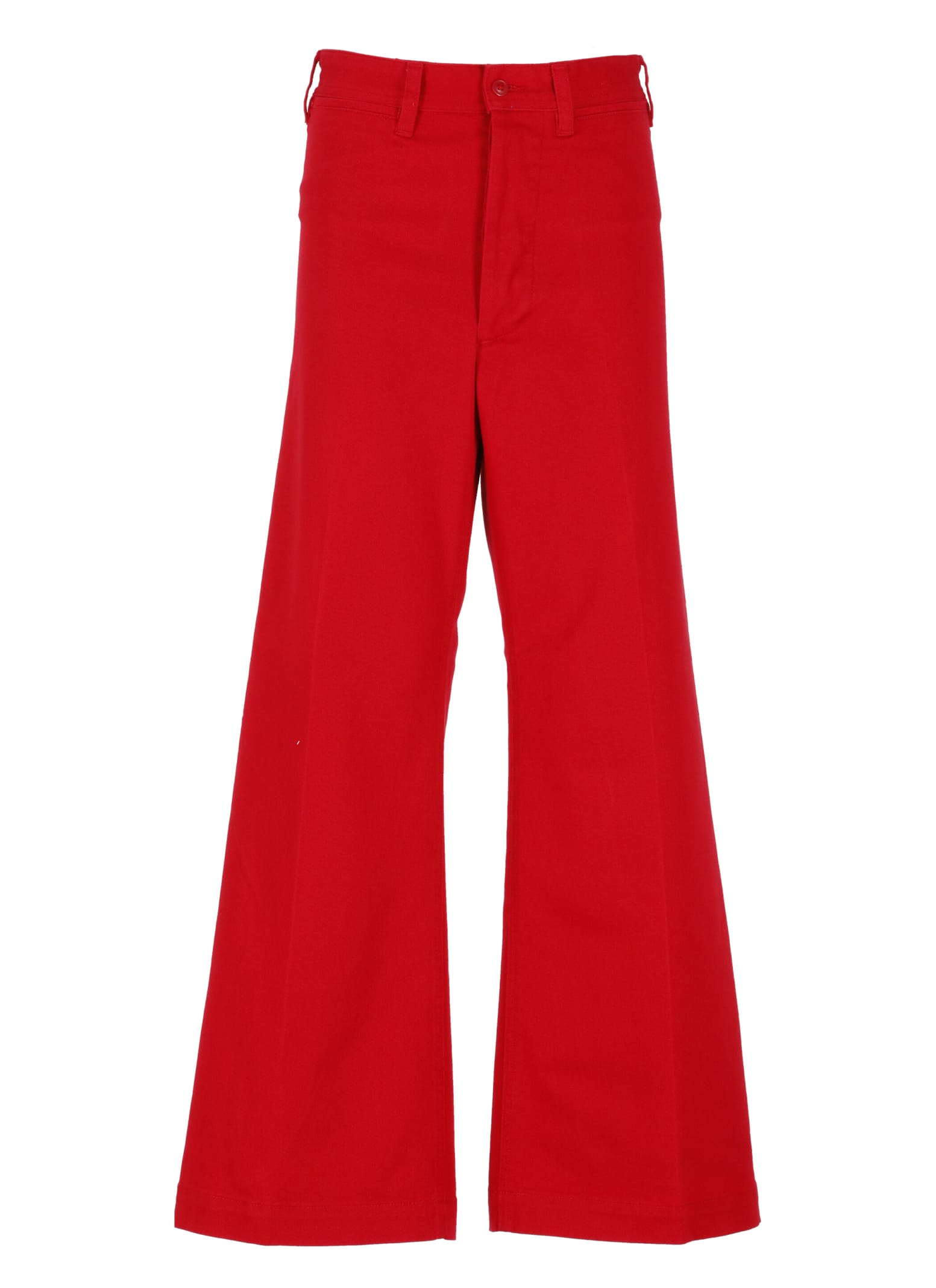 Shop Ralph Lauren Cotton Trousers In Red