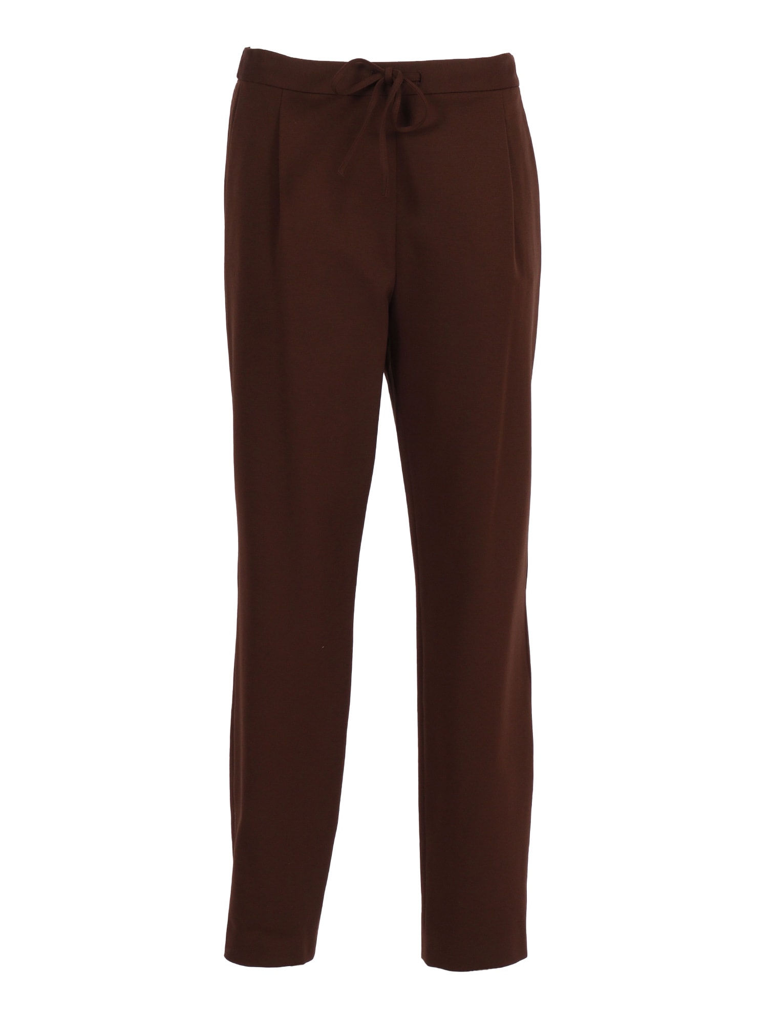 Fabiana Filippi Ebano Jersey Punto Milano Pleated Jogging Trousers In Brown