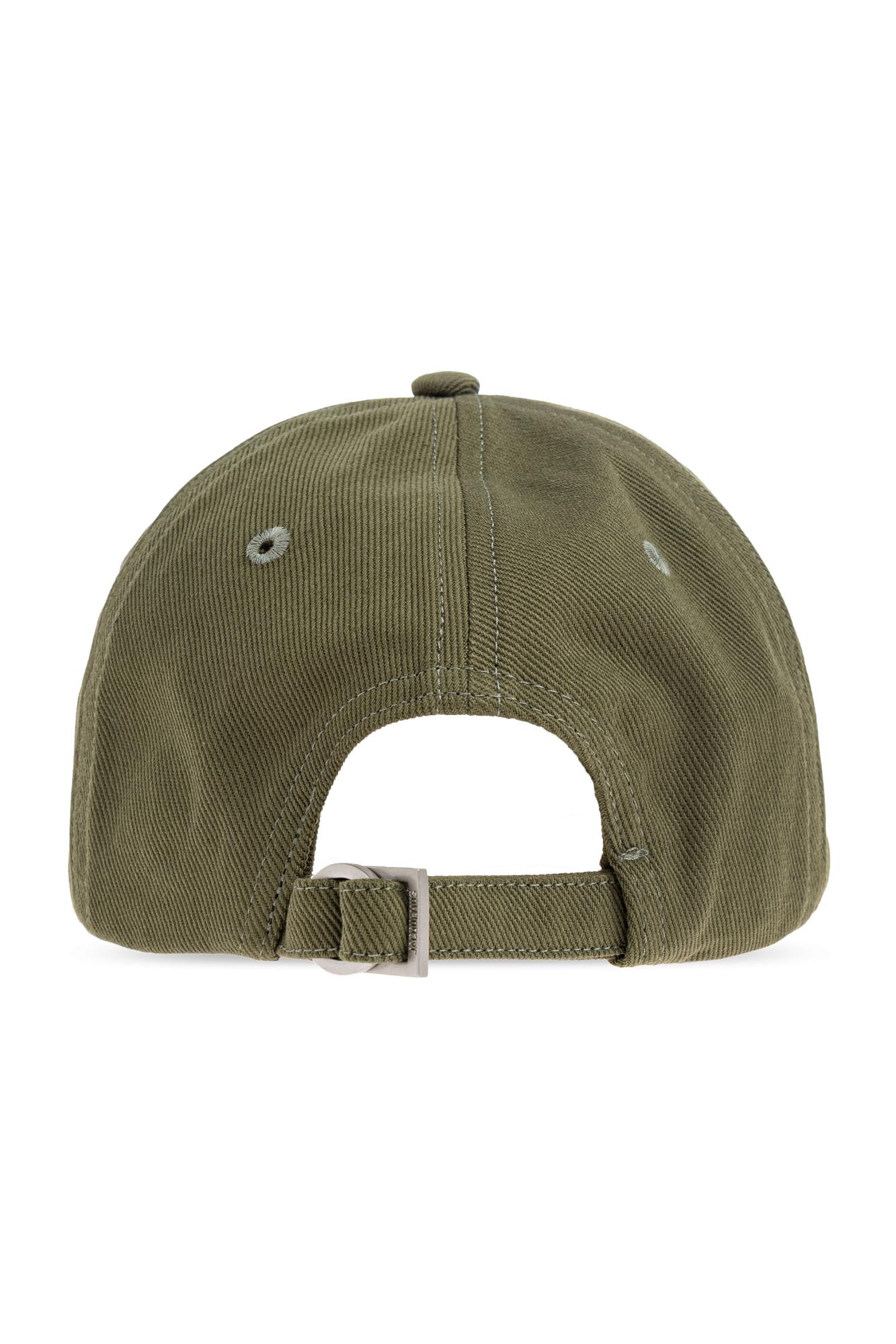 Jacquemus The Gadjo Logo-plaque Baseball Cap In Green