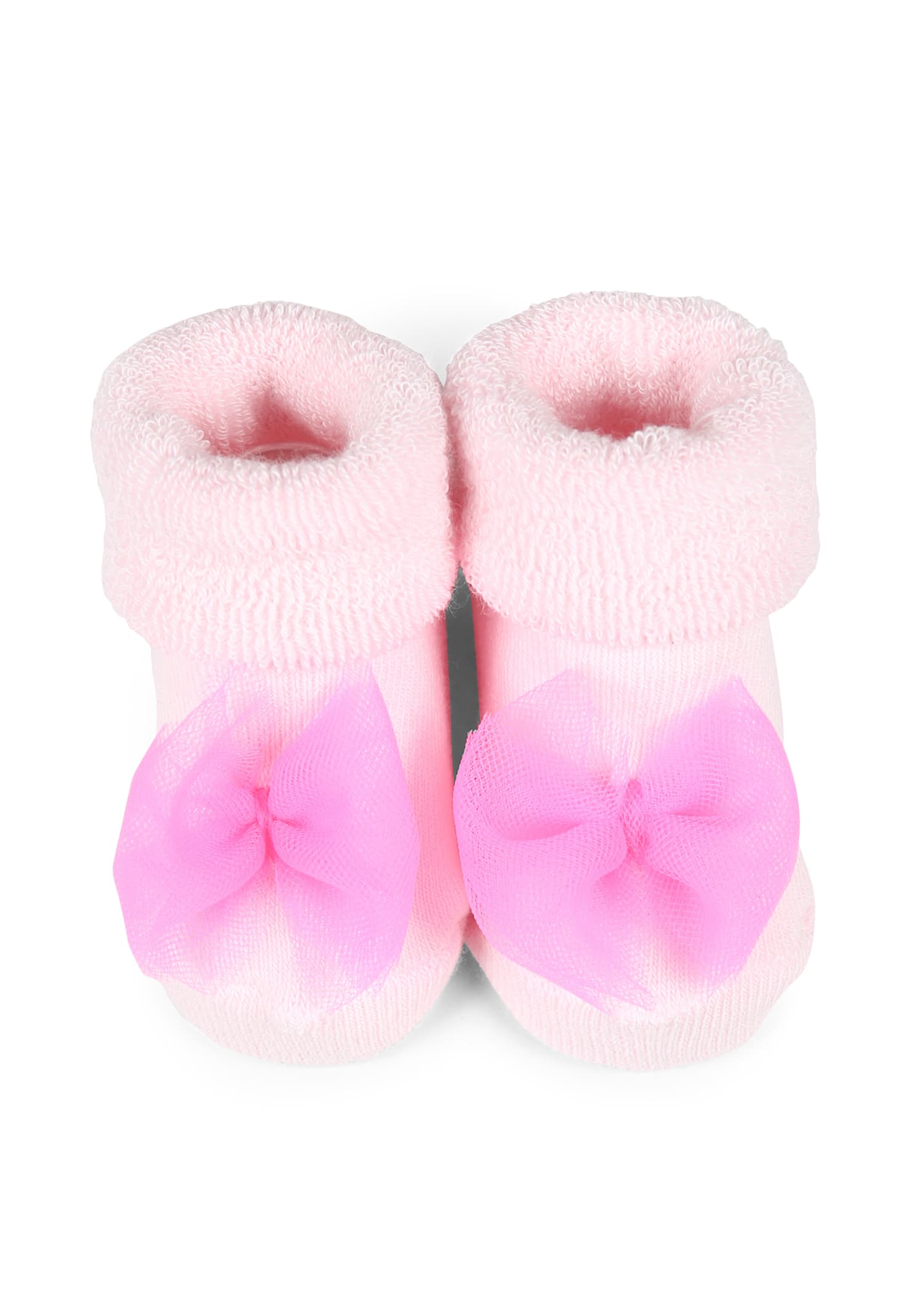 Billieblush Pink Slippers For Baby Girl With Bow In Pink