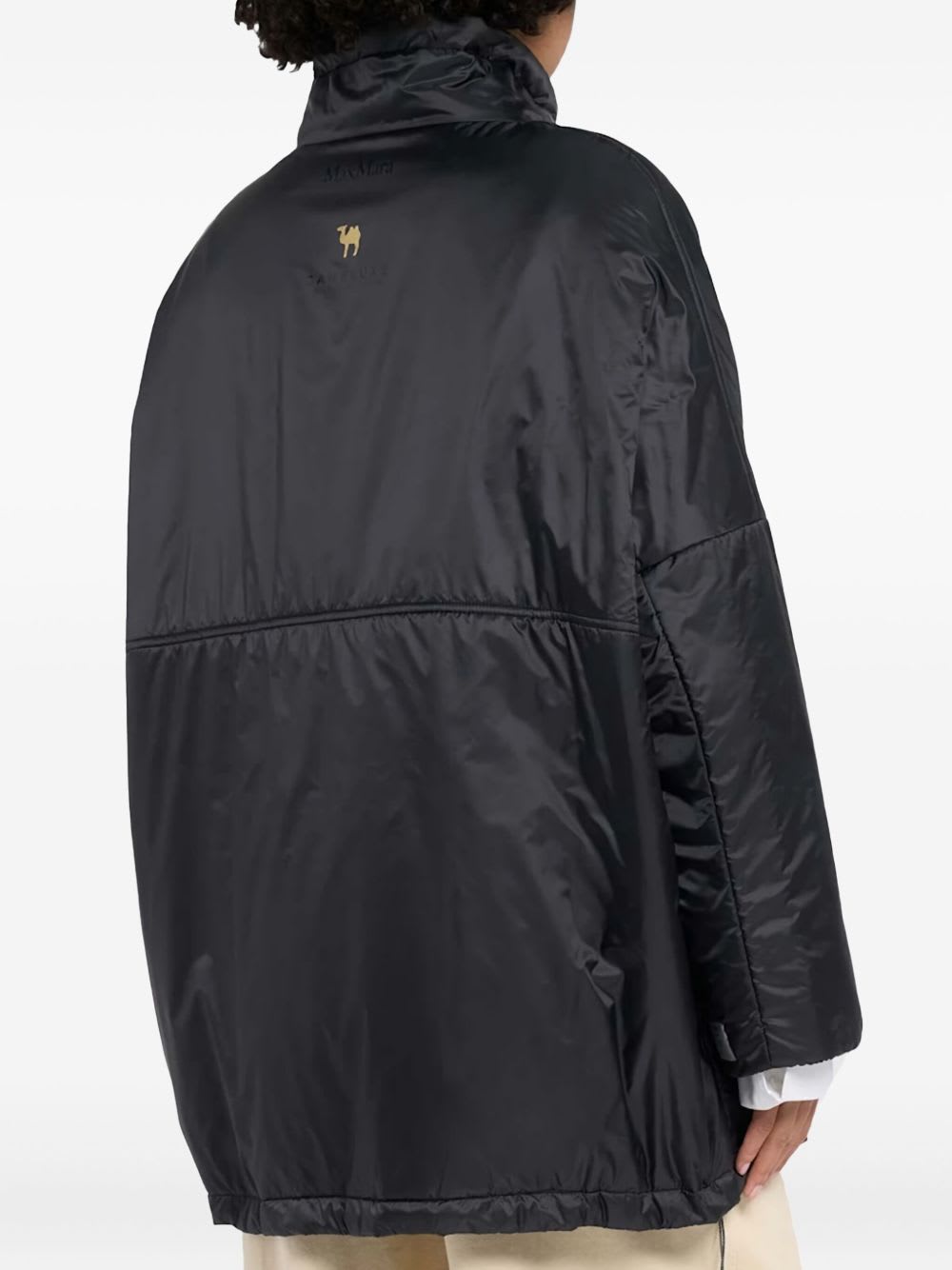Max Mara The Cube Max Mara Zip-up High-neck Jacket In Black