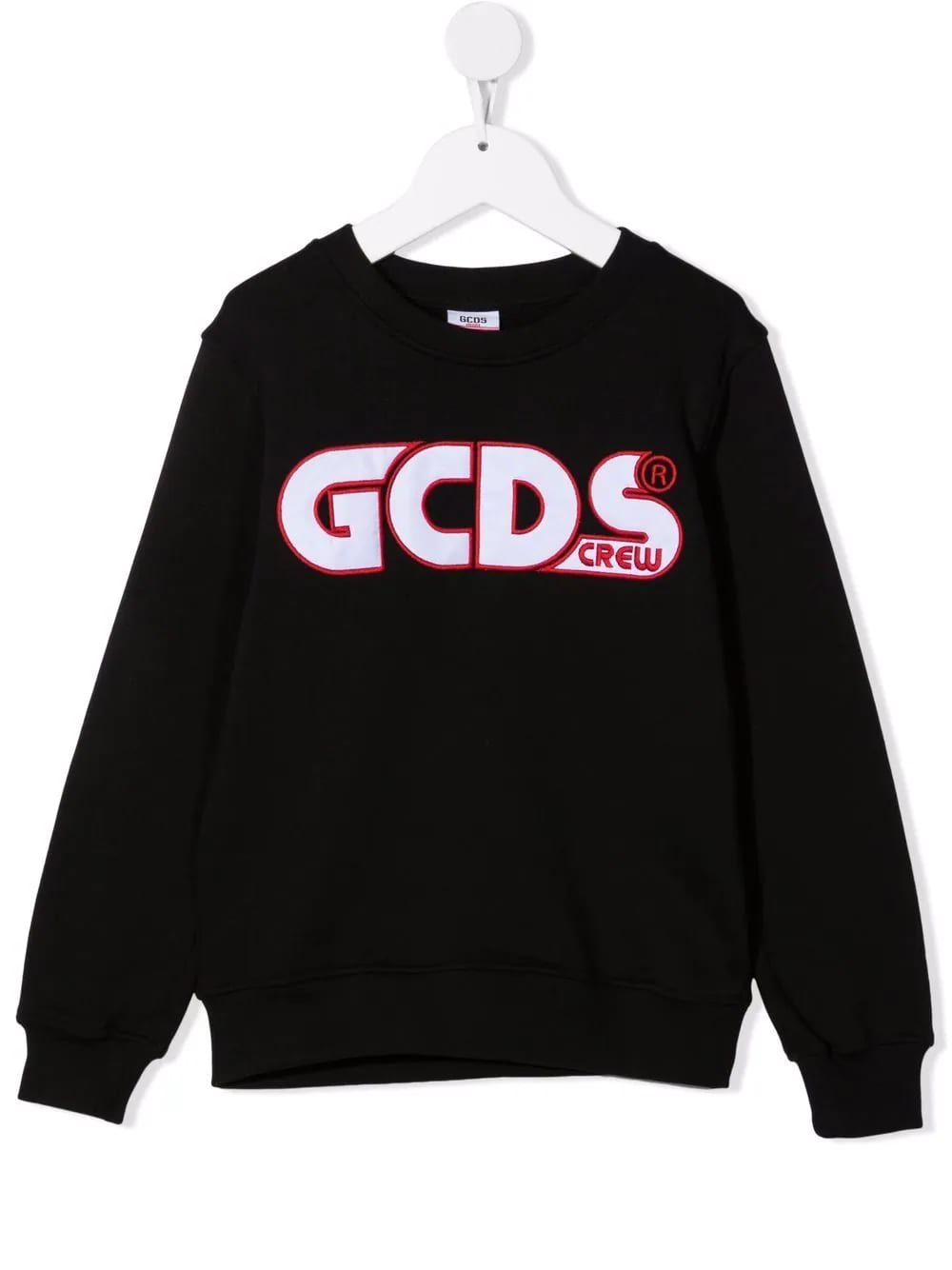 GCDS Mini Kids Black Sweatshirt With Red Profiled Logo