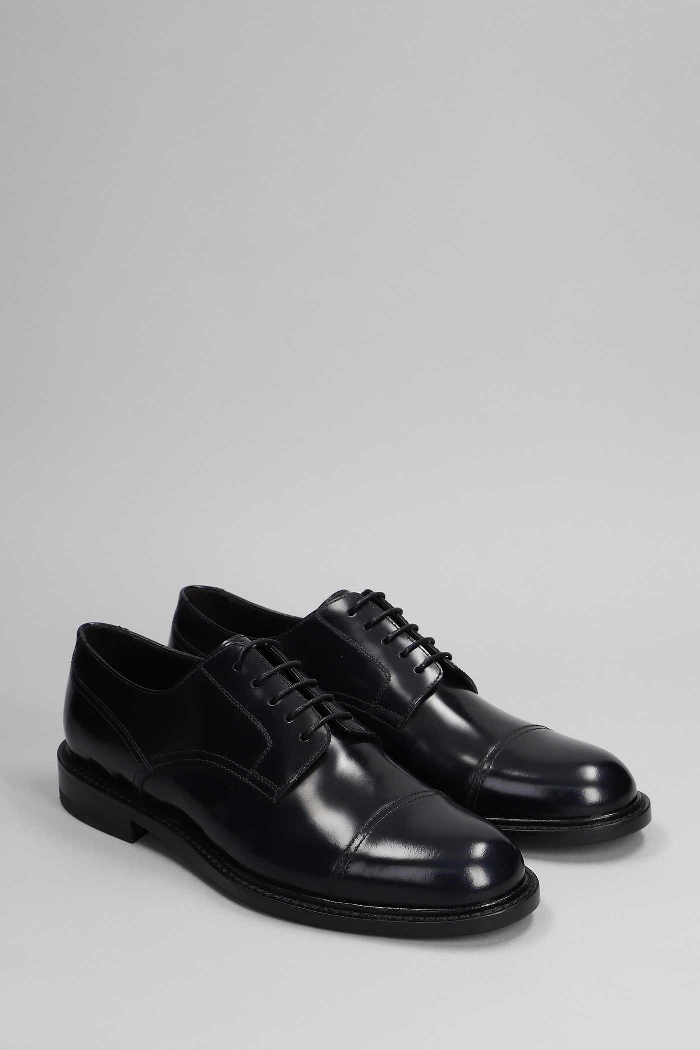 Shop Tagliatore Casey Lace Up Shoes In Blue Leather