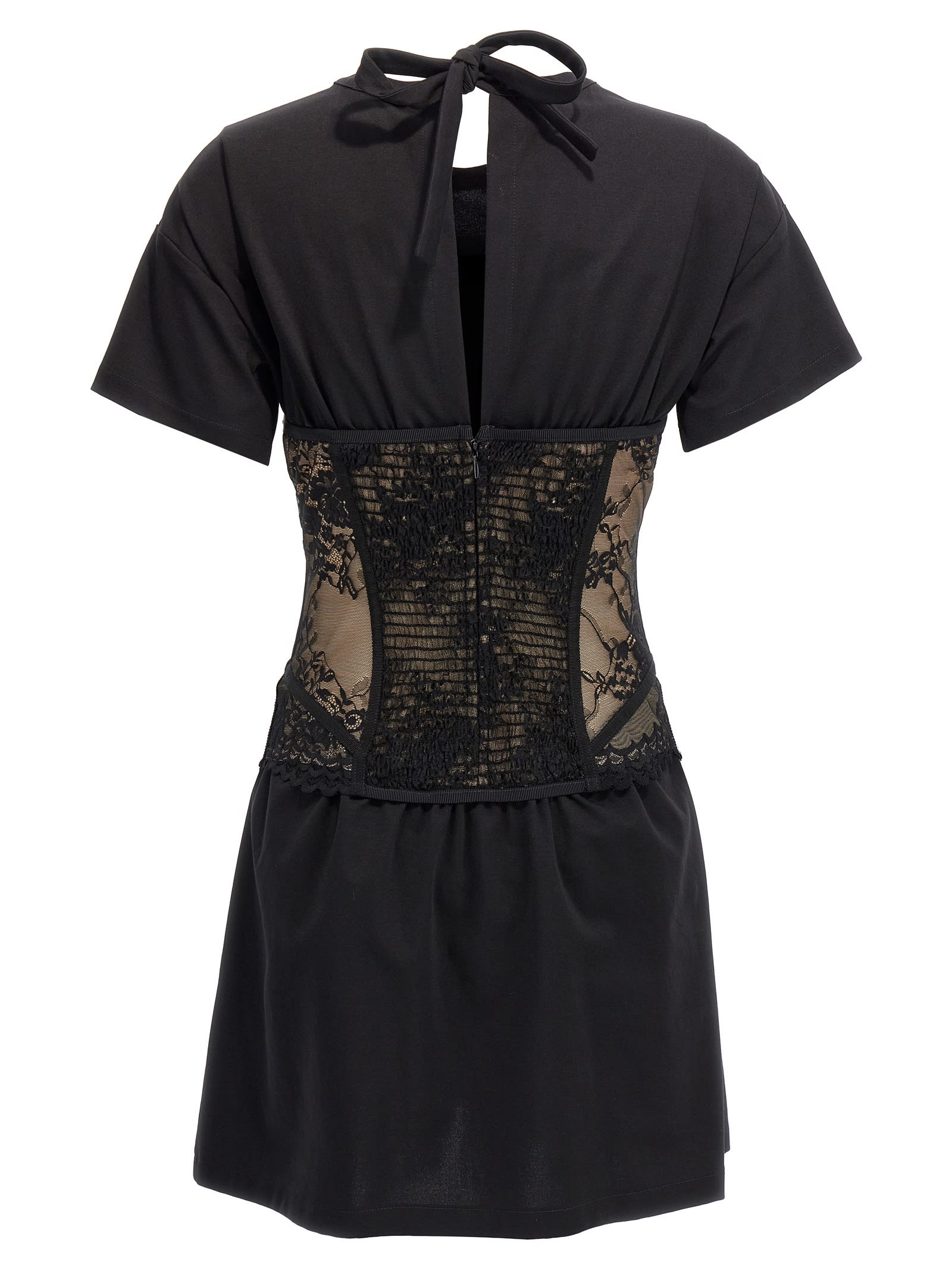 Shop Giuseppe Di Morabito Lace Bodice Insert Dress In Black