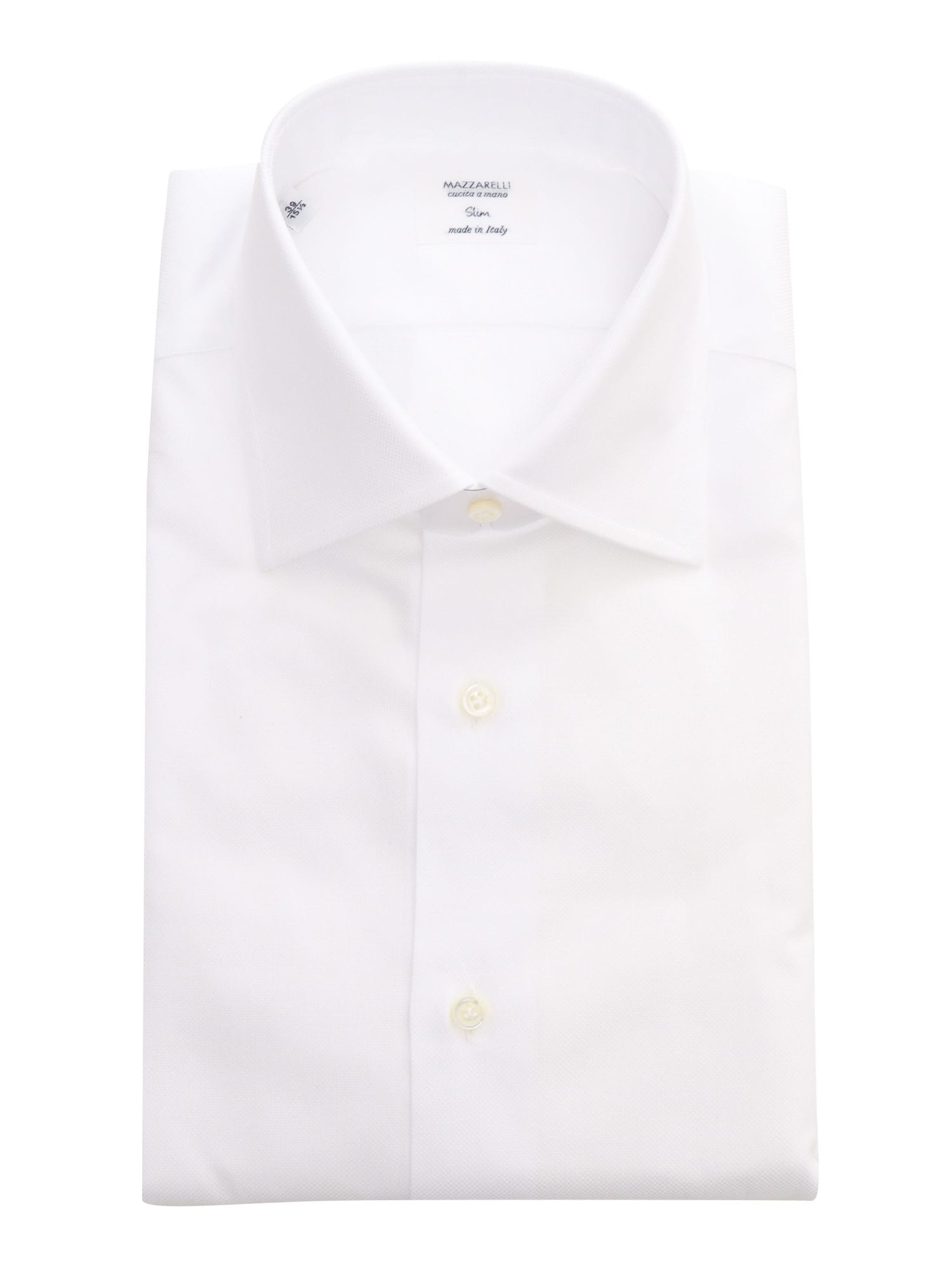 White Cotton Slim Fit Shirt