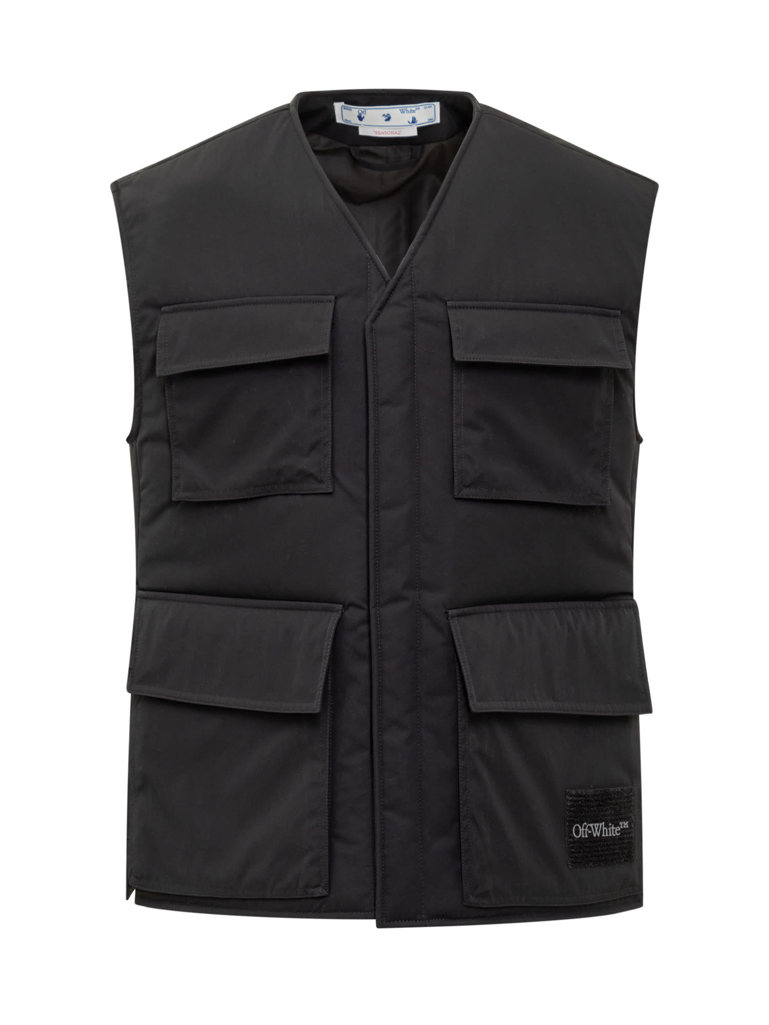 OFF-WHITE WAVE TAG PADDED waistcoat