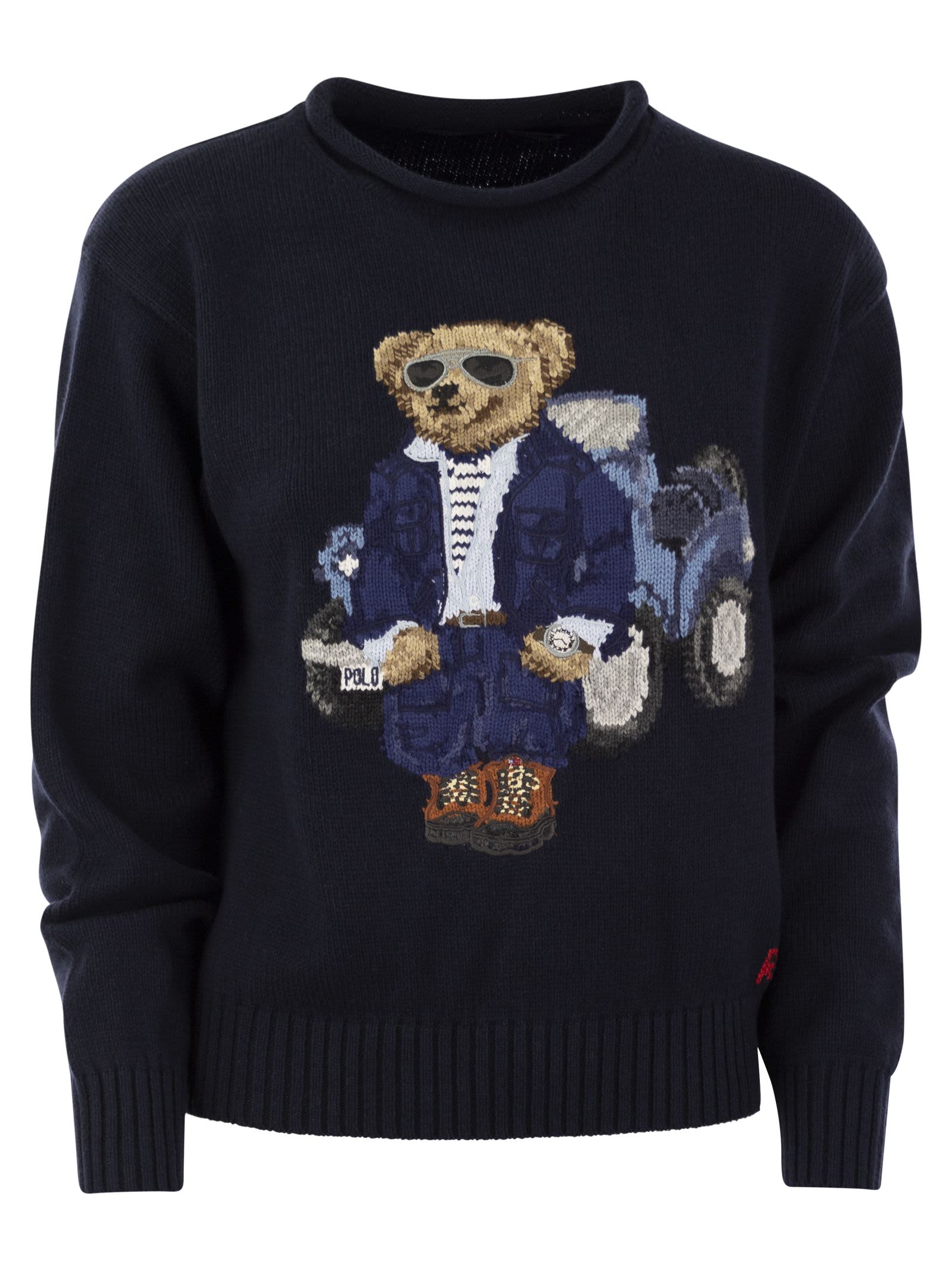 Shop Polo Ralph Lauren Polo Bear Cotton Jersey In Blue