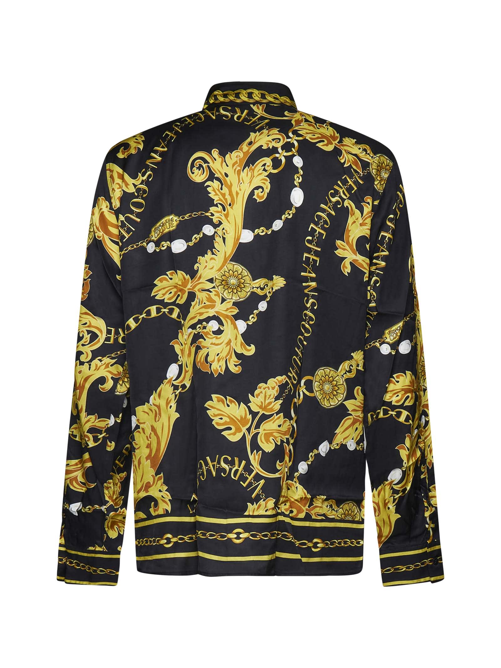 VERSACE JEANS COUTURE CHAIN COUTURE PRINT SHIRT 