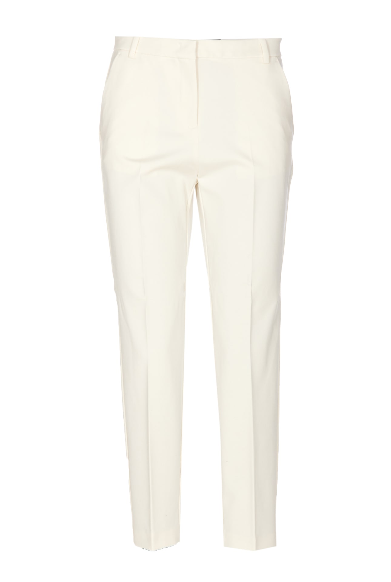 Pinko Bello Straight-leg Trousers In White