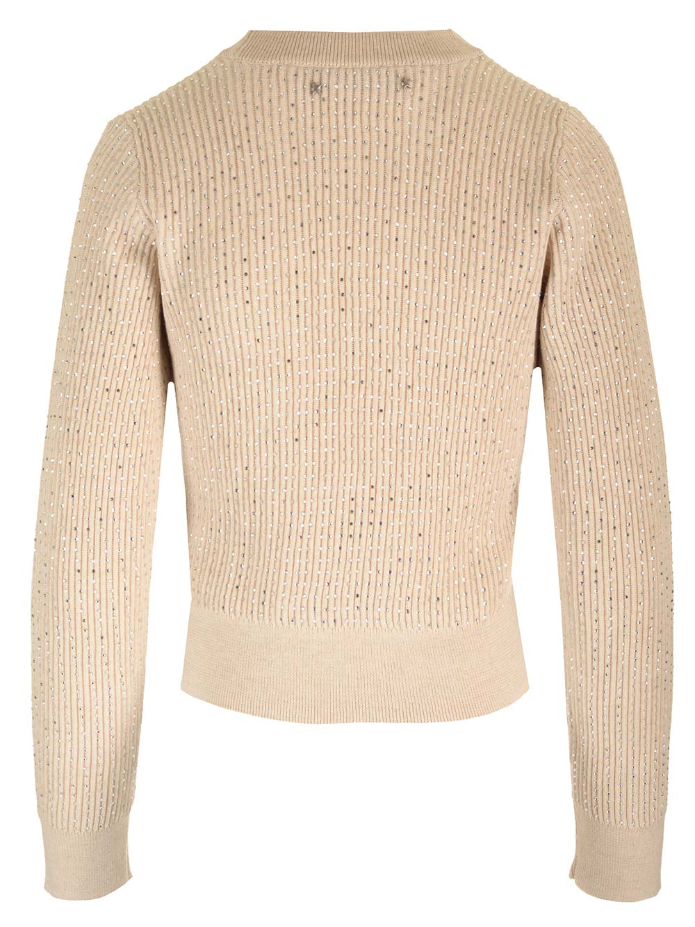 Shop Golden Goose Ribbed Wool Sweater In Beige