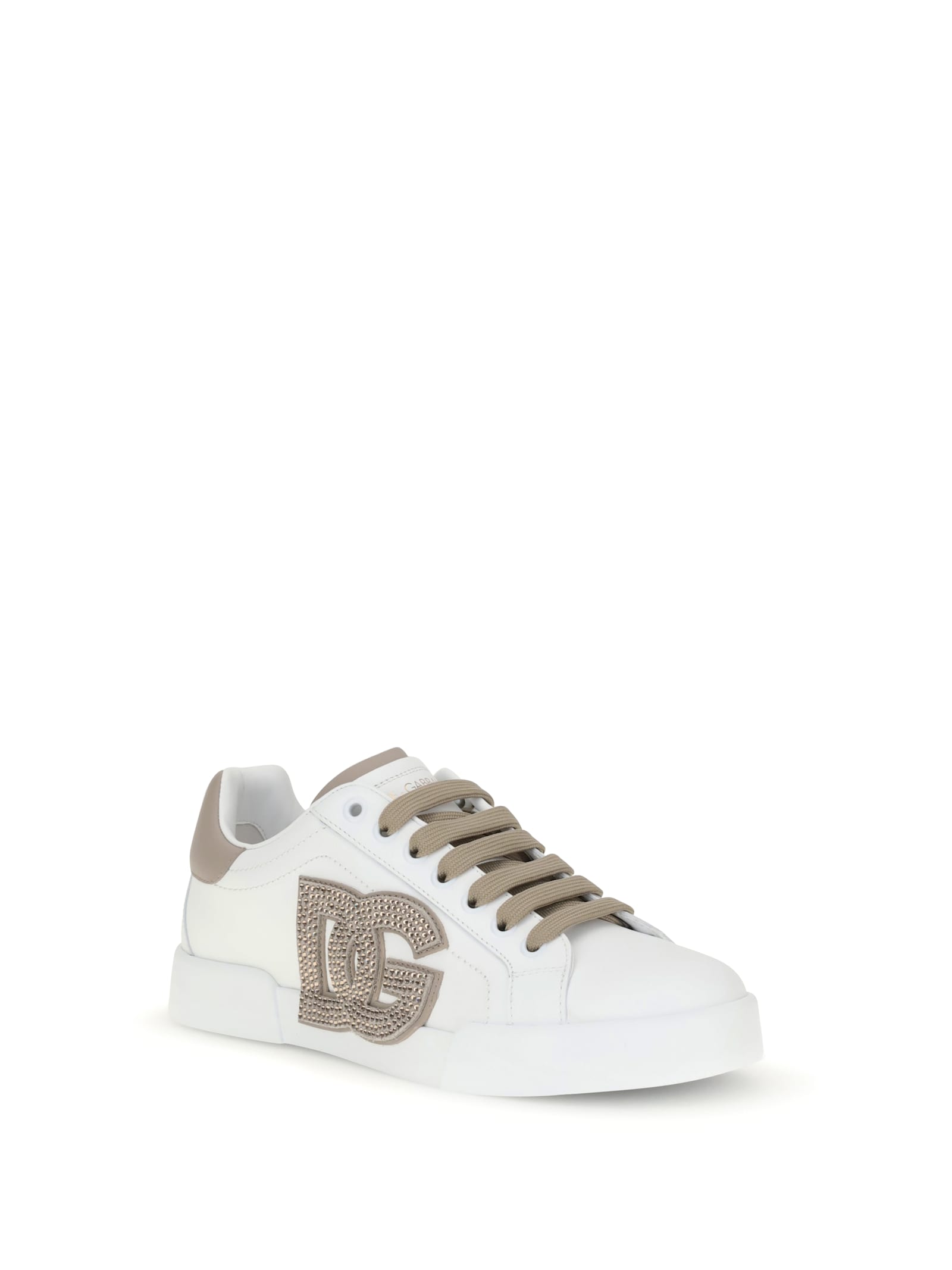Dolce & Gabbana Port.light Strobel Sneakers In White