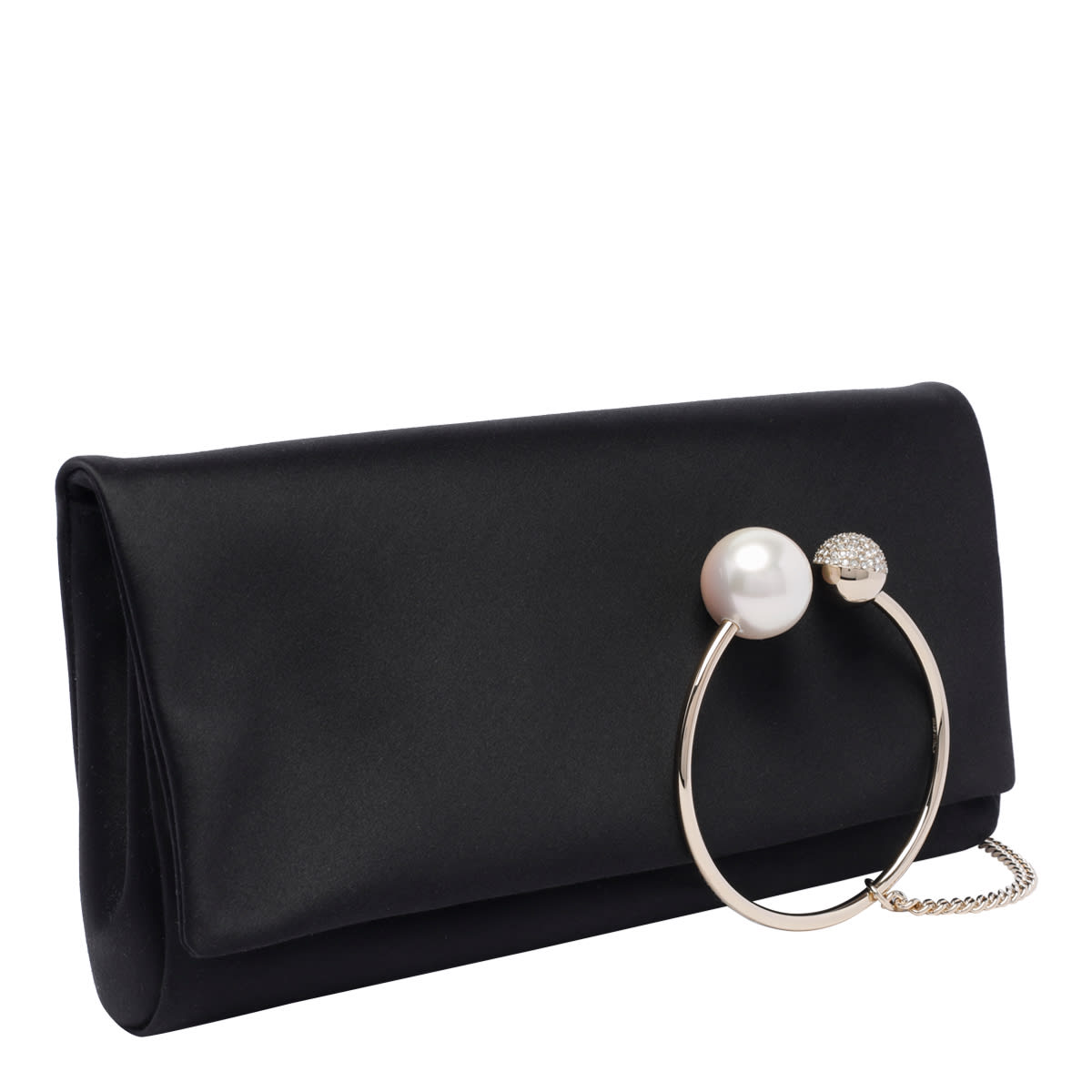 Shop Jimmy Choo Xandra Pochette In Black