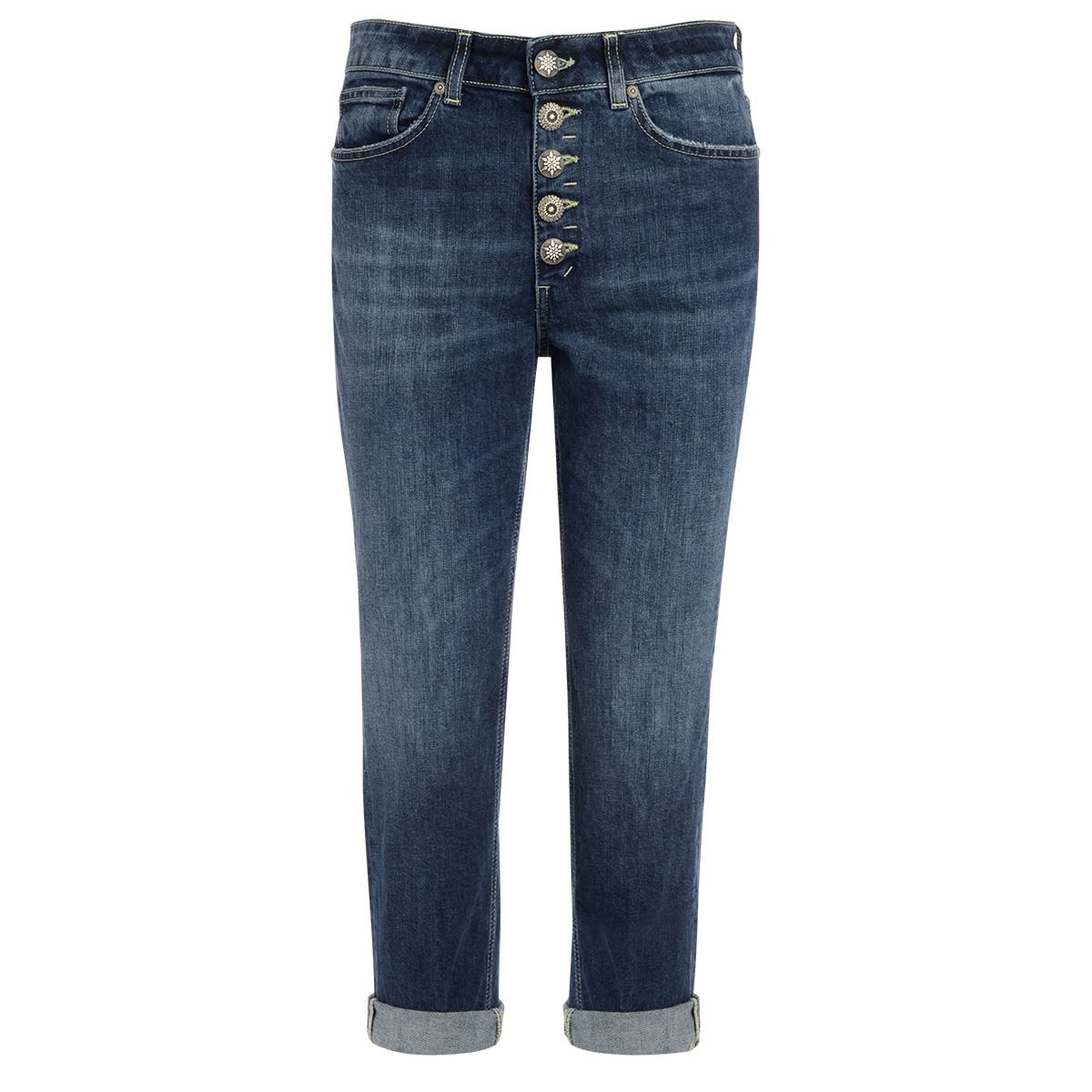 DONDUP JEANS DONDUP KOONS LOOSE FIT IN DENIM CON GIOIELLO