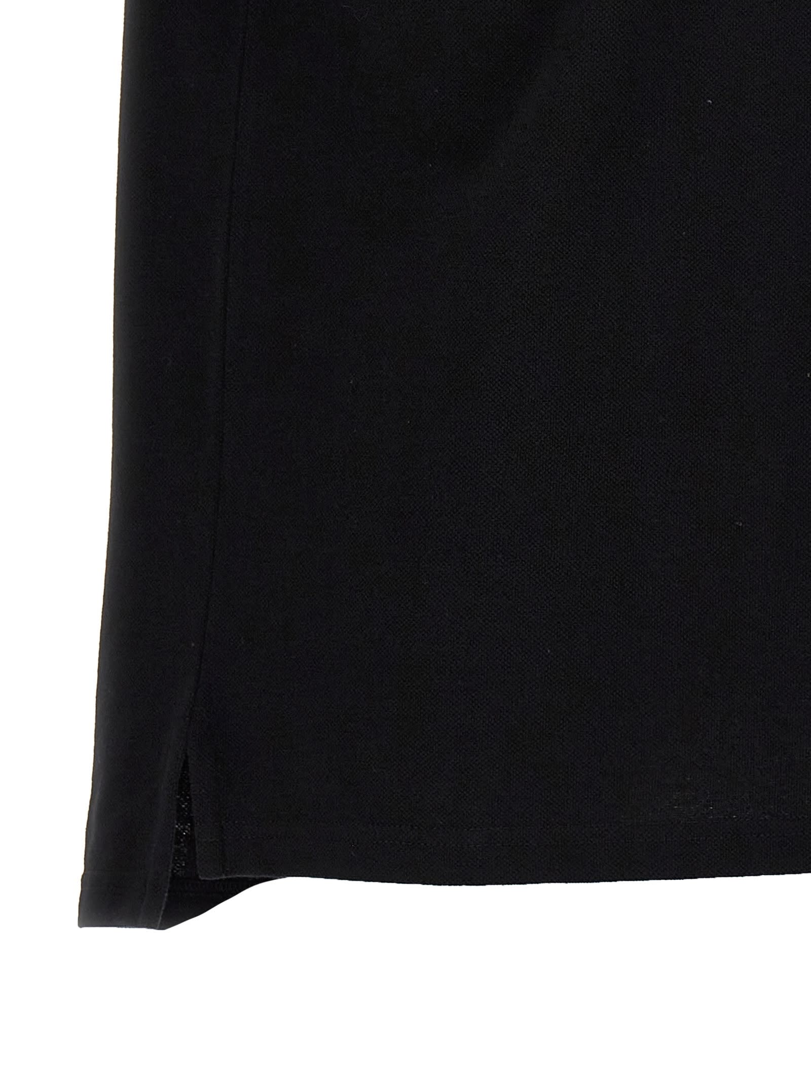 Shop Saint Laurent Logo Embroidery Polo Shirt In Black