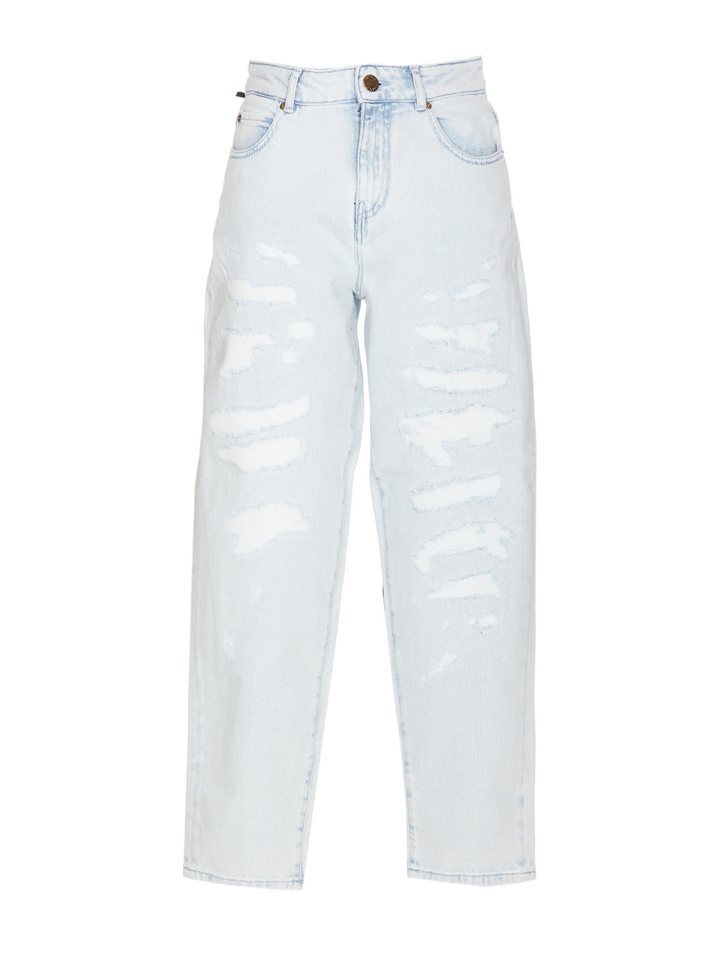 Shop Pinko Maddie Mom Jeans In Moonwash