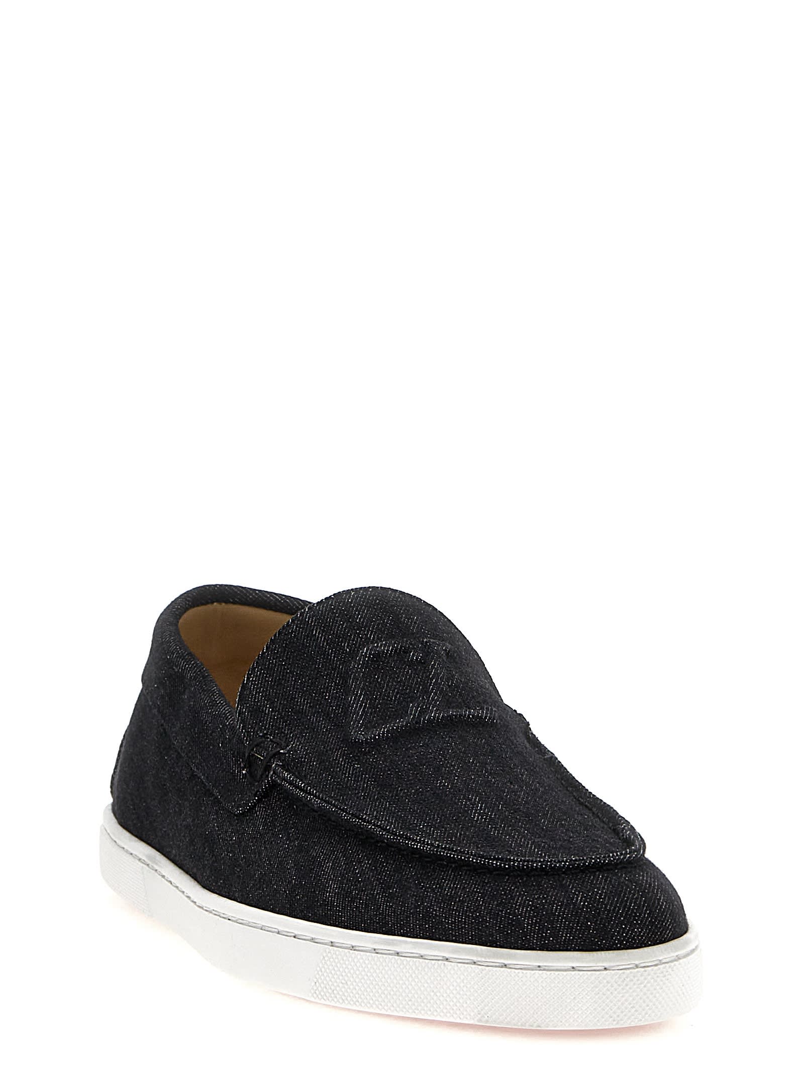 Shop Christian Louboutin Varsiboat Loafers In Black