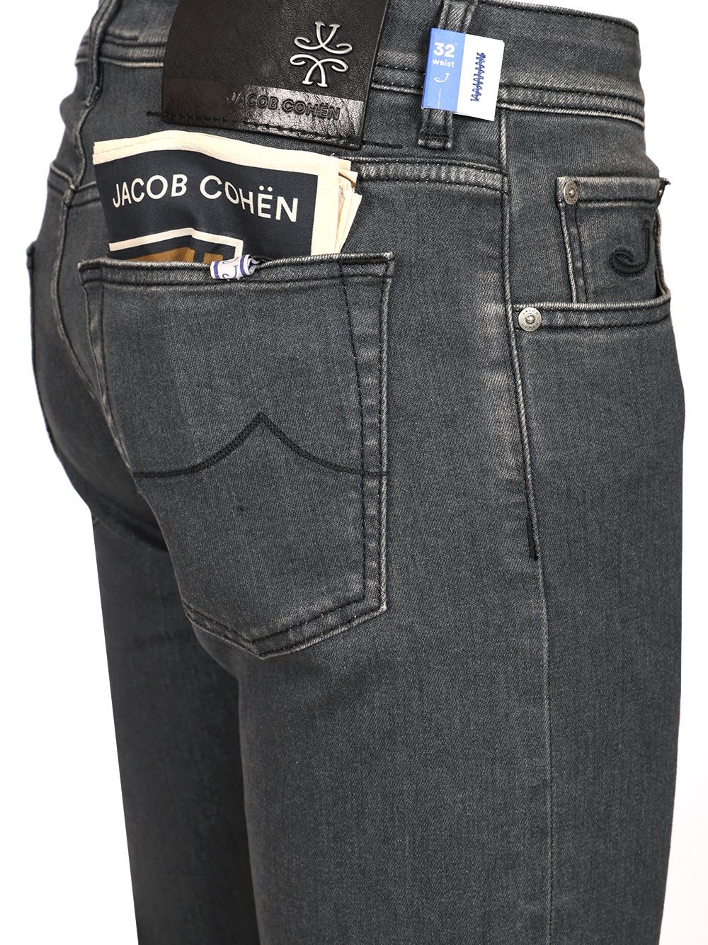 Shop Jacob Cohen Slim Fit Jeans Nick In Grey