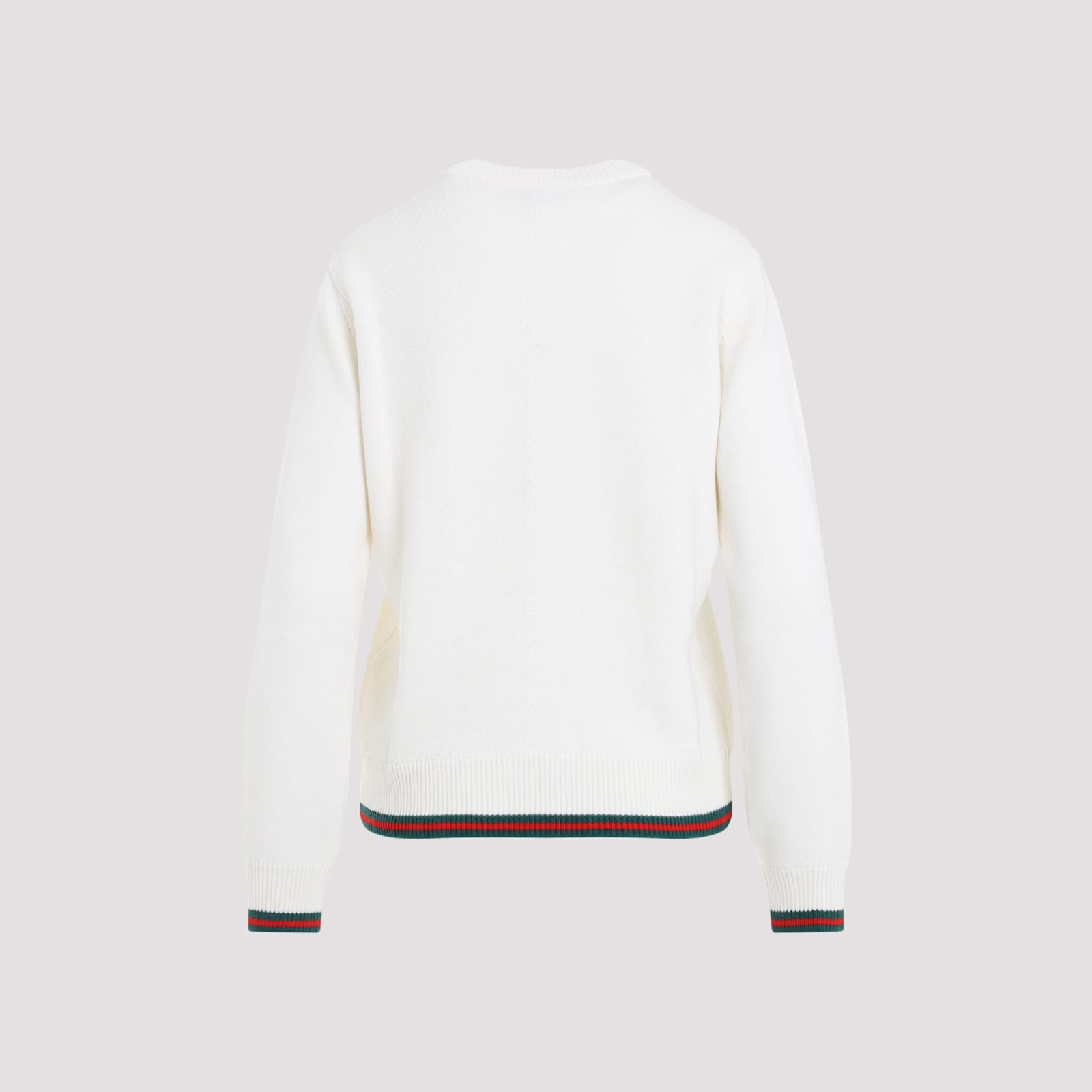 Gucci Women Ivory Wool Blend Sweater In Ivory