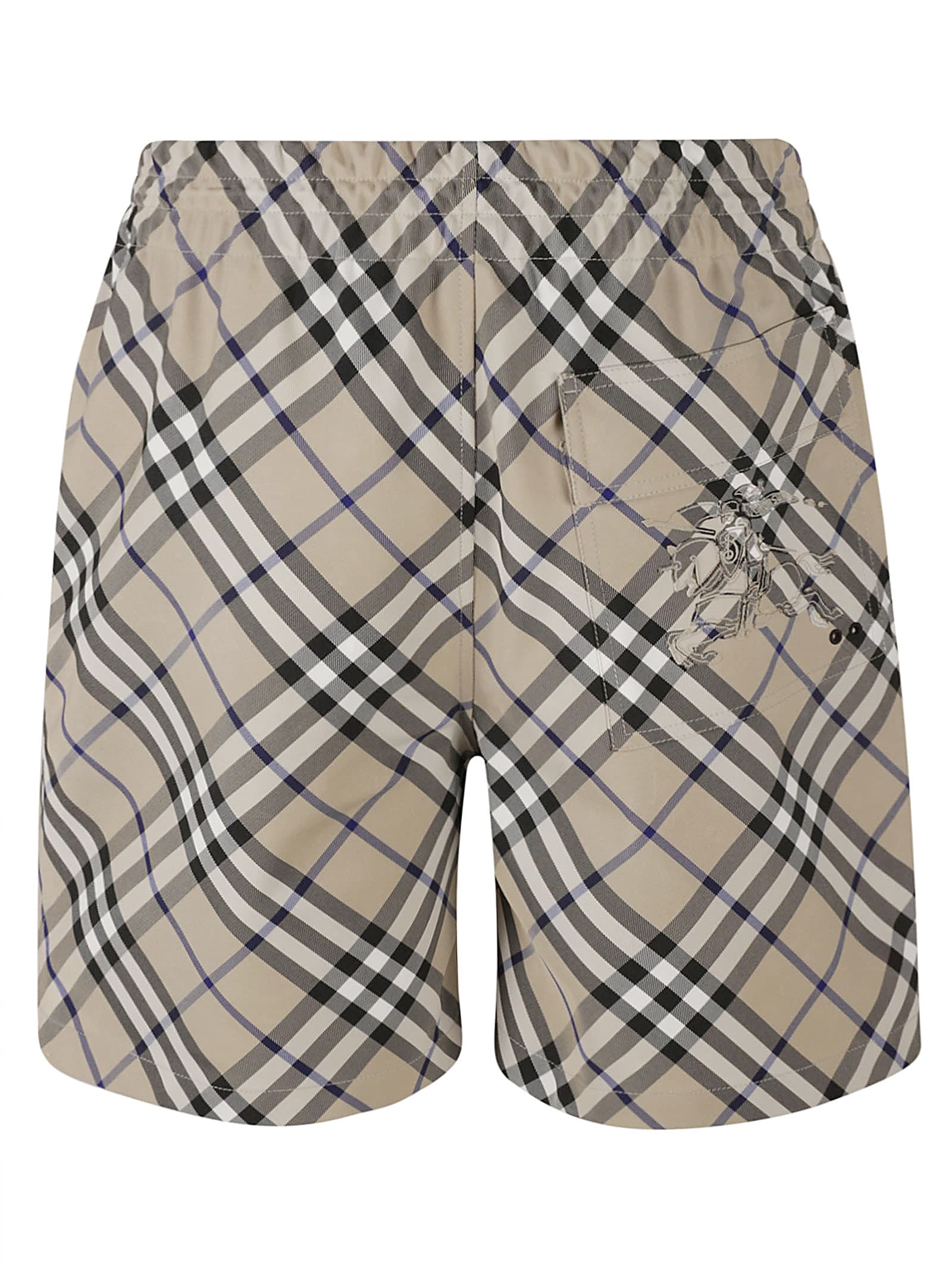 Burberry Check-pattern Shorts In Lichen Ip Check