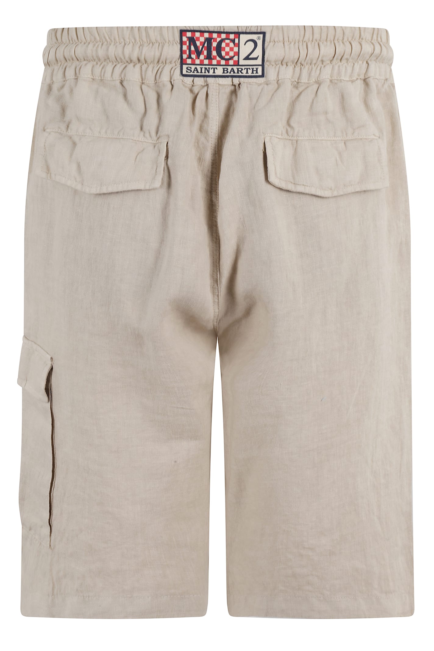 Shop Mc2 Saint Barth Bermuda Chinos Con Tasche In Beige