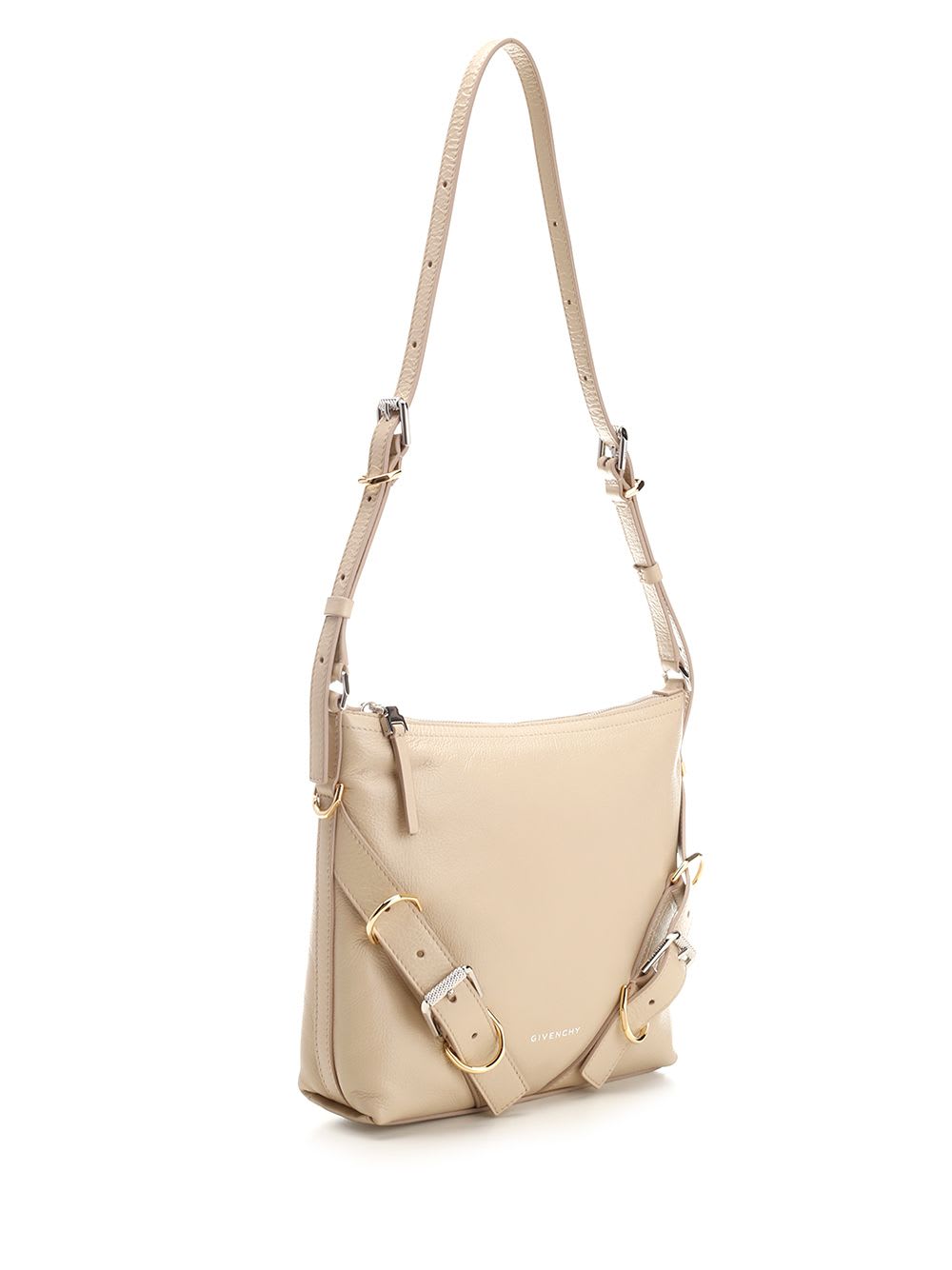 Shop Givenchy Voyou Small Shoulder Bag In Beige