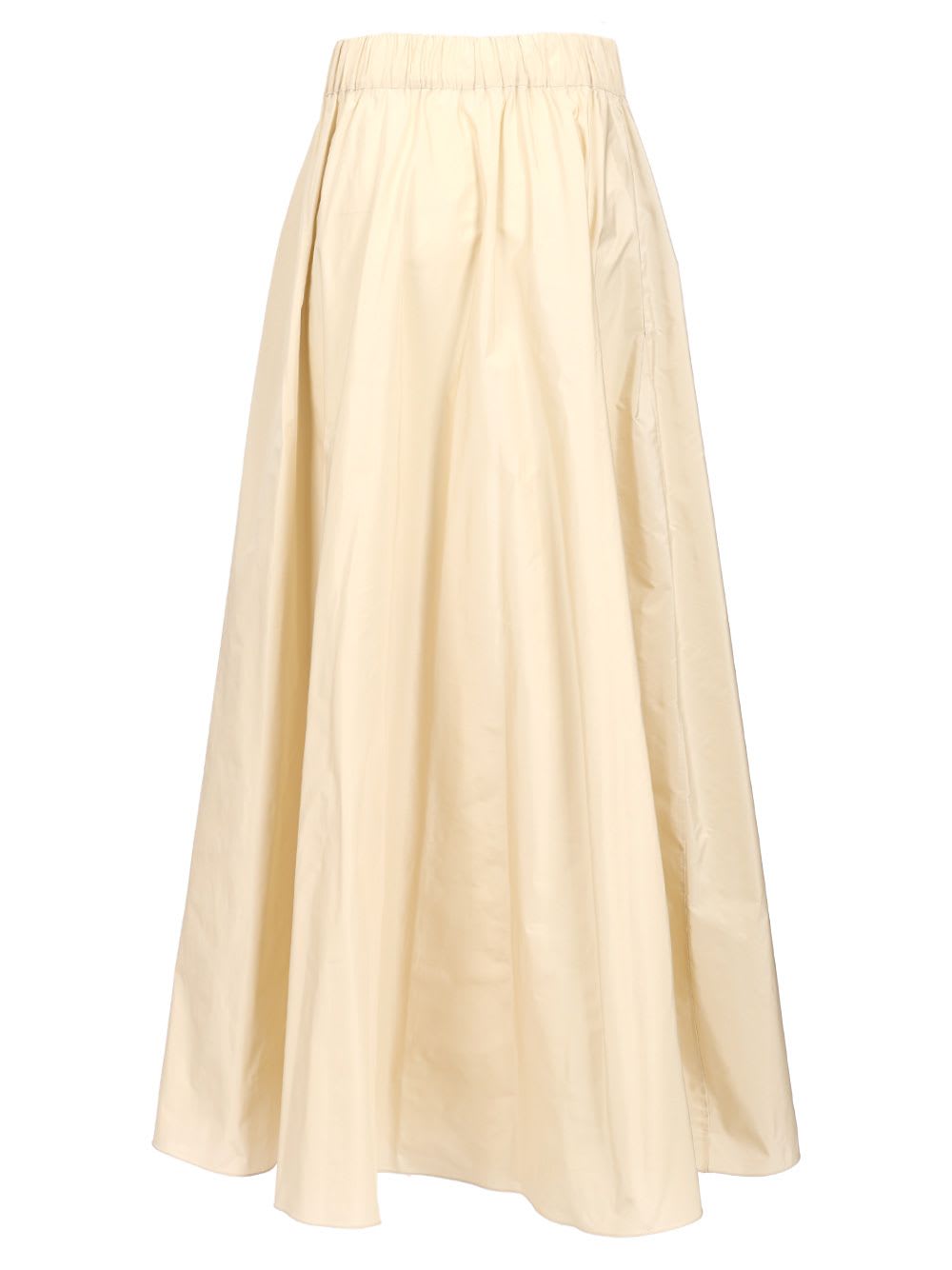 P.a.r.o.s.h Flared Design Skirt With Side Slit Pockets In Beige