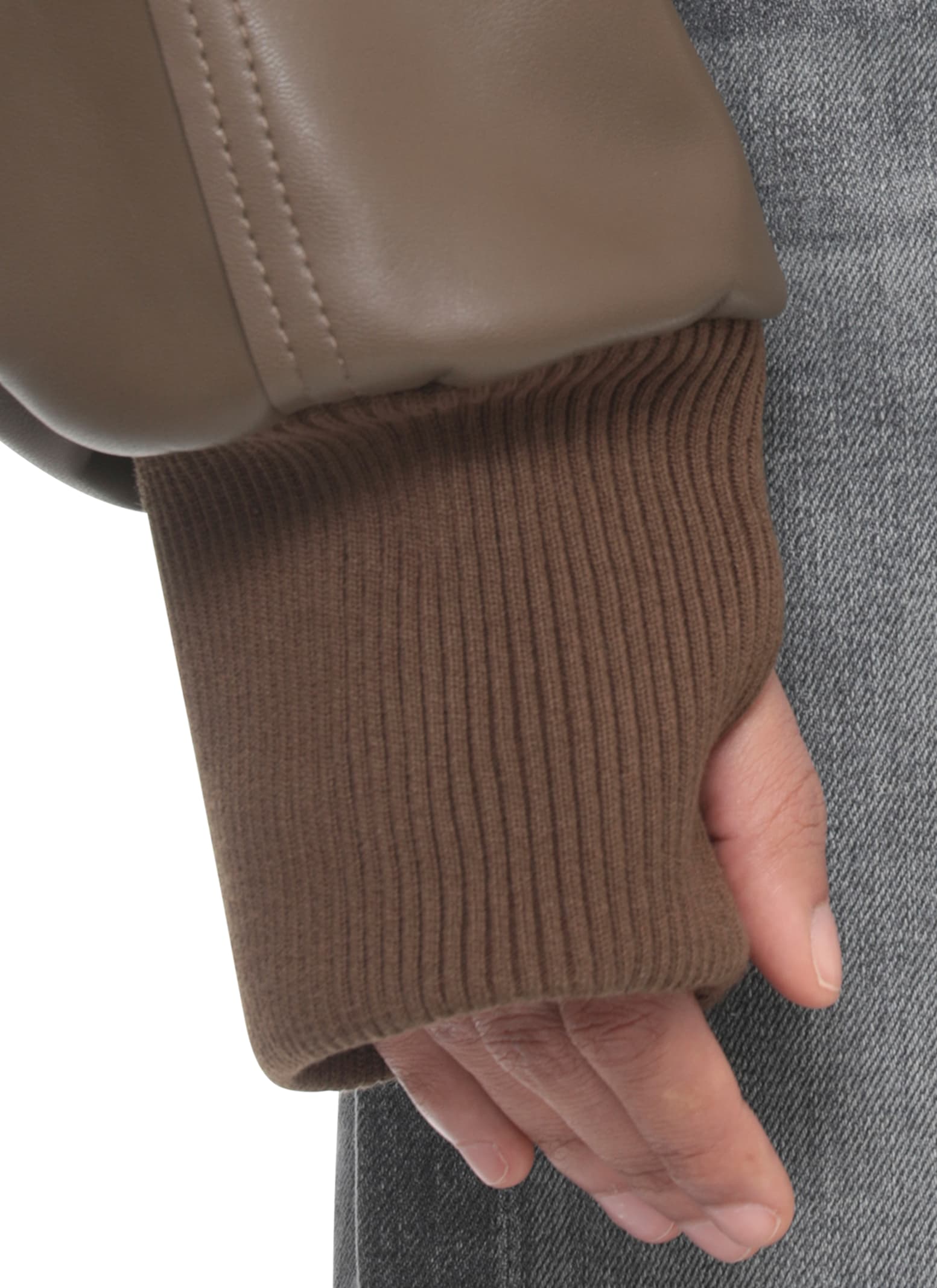 Norma Kamali Synth Leather Jacket In Multi