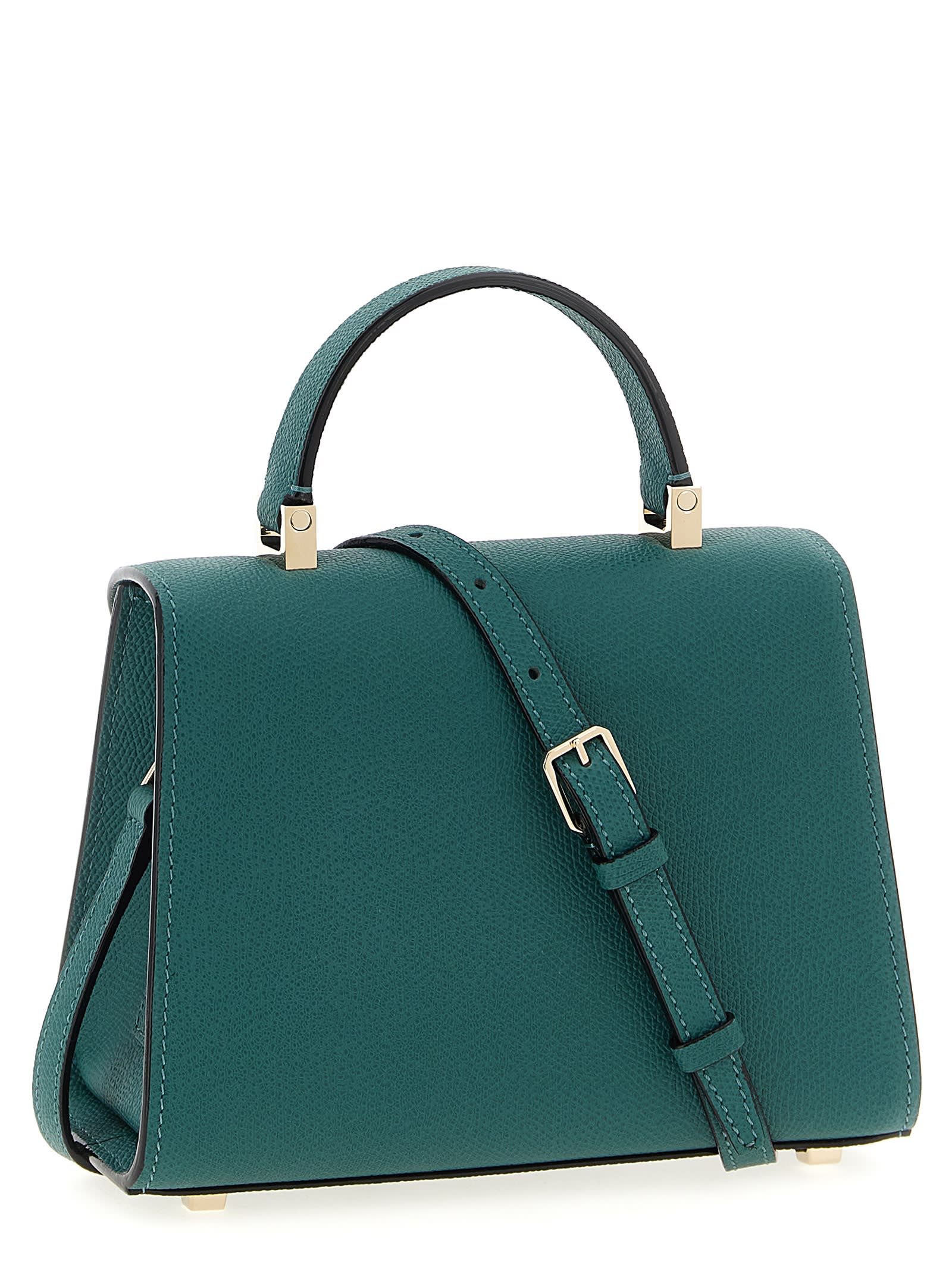 Valextra Micro Iside Crossbody Bag In Green