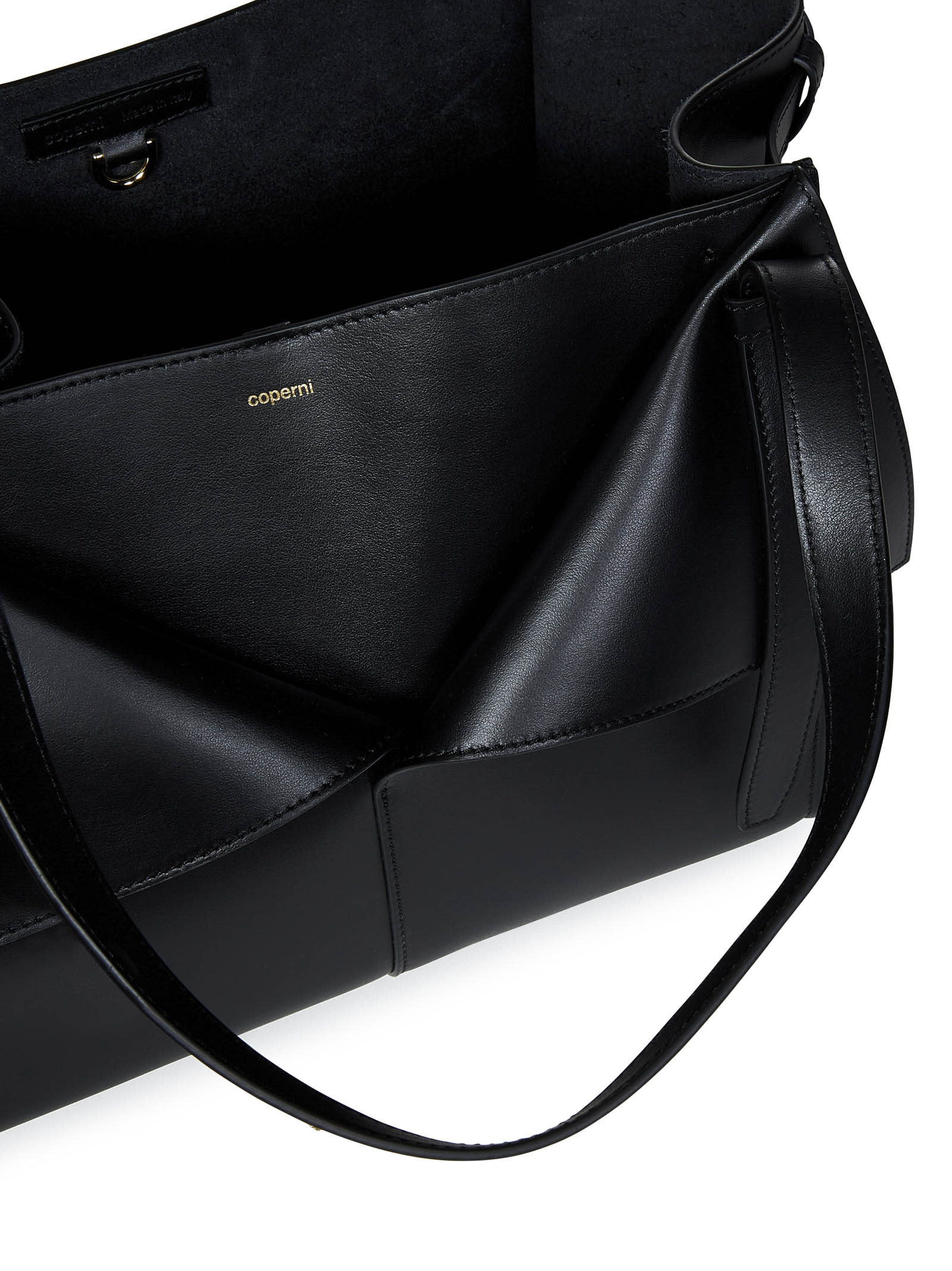 Shop Coperni Medium Belt Cabas Shoulder Bag In Blk Black