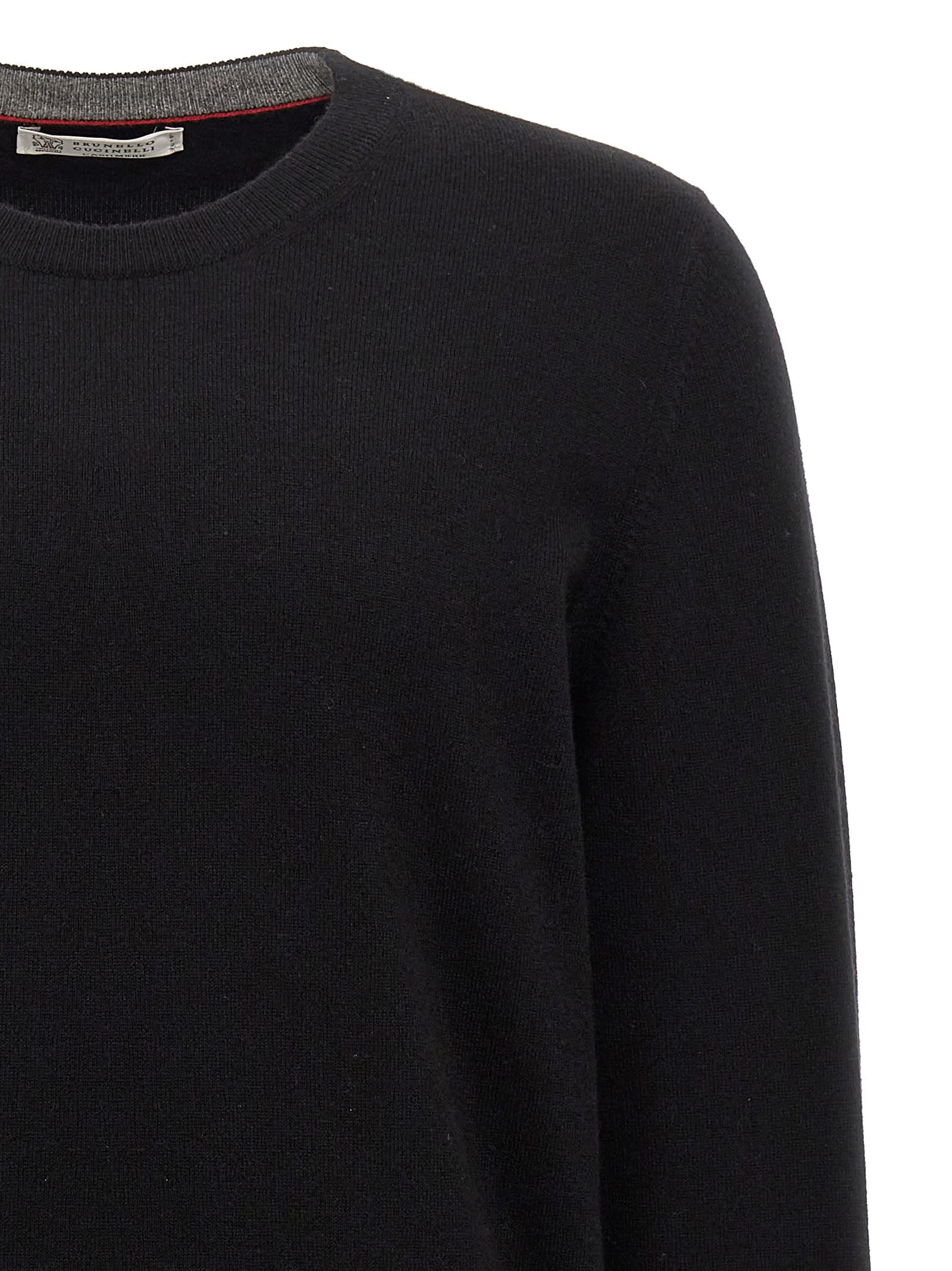 Shop Brunello Cucinelli Cashmere Sweater In Black