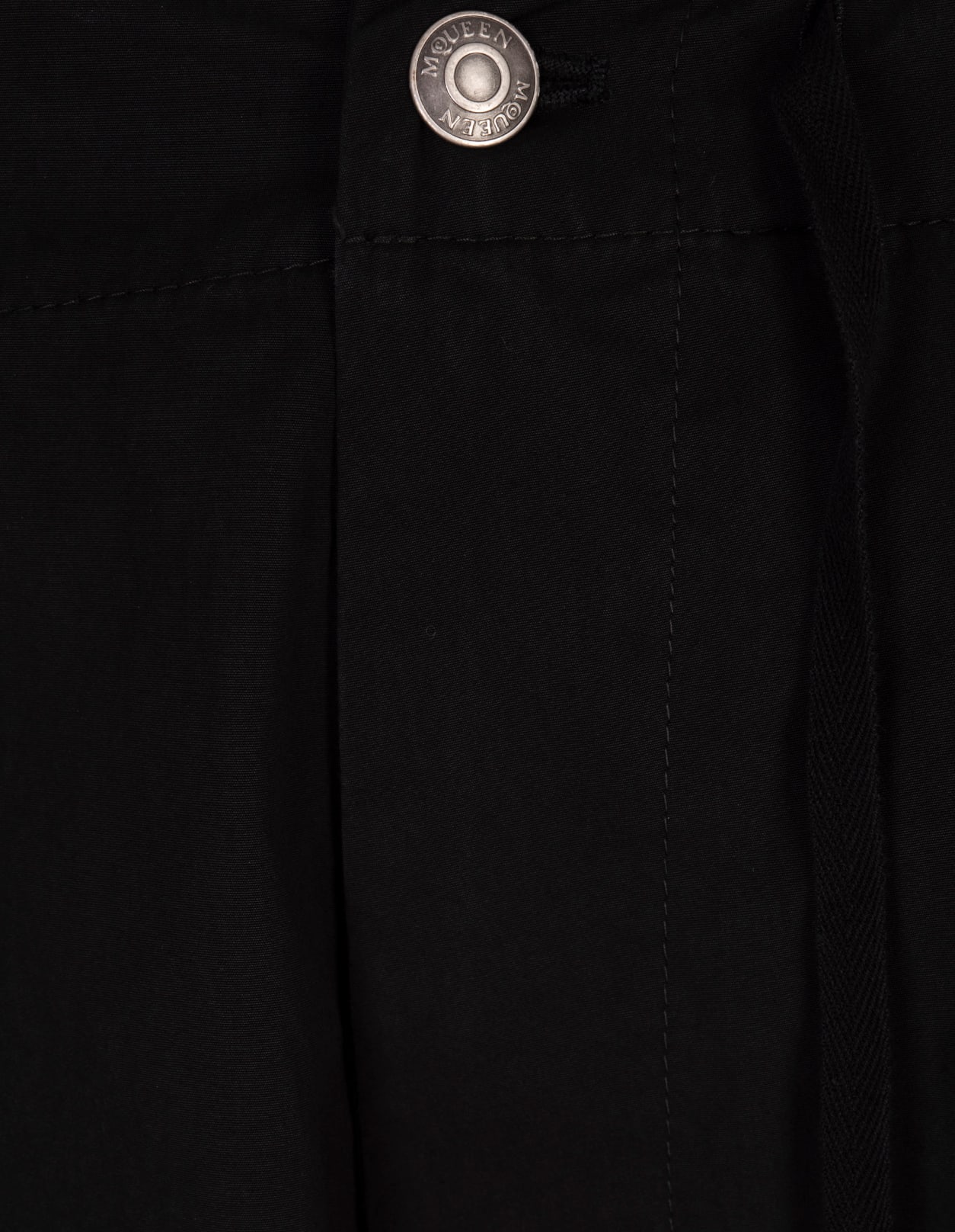 Alexander Mcqueen Black Cotton Cargo Pant In Black