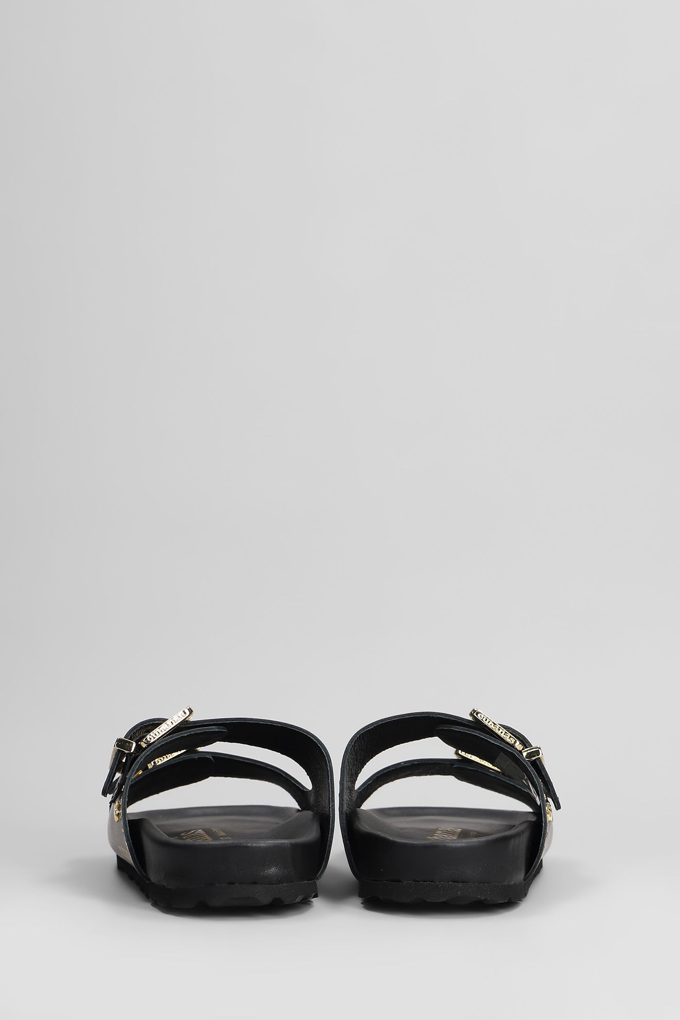 Cubanas Amalia Flats In Black Leather