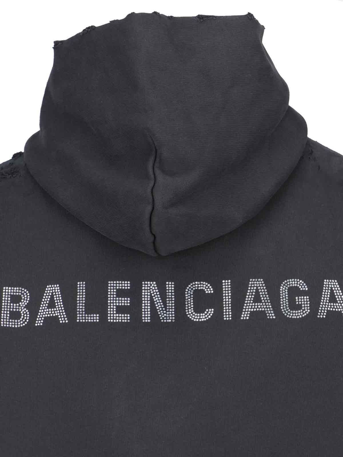 Shop Balenciaga Retro Logo Hoodie