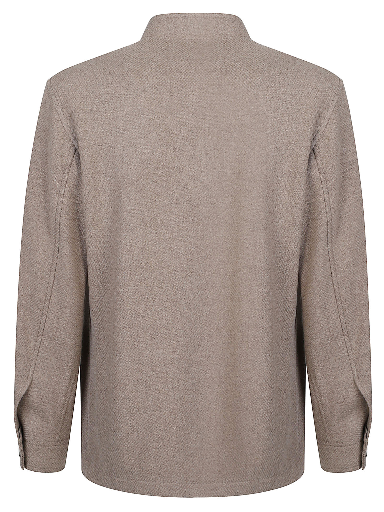 Tagliatore Button-fastening Patch-pocket Shirt Jacket In Gray