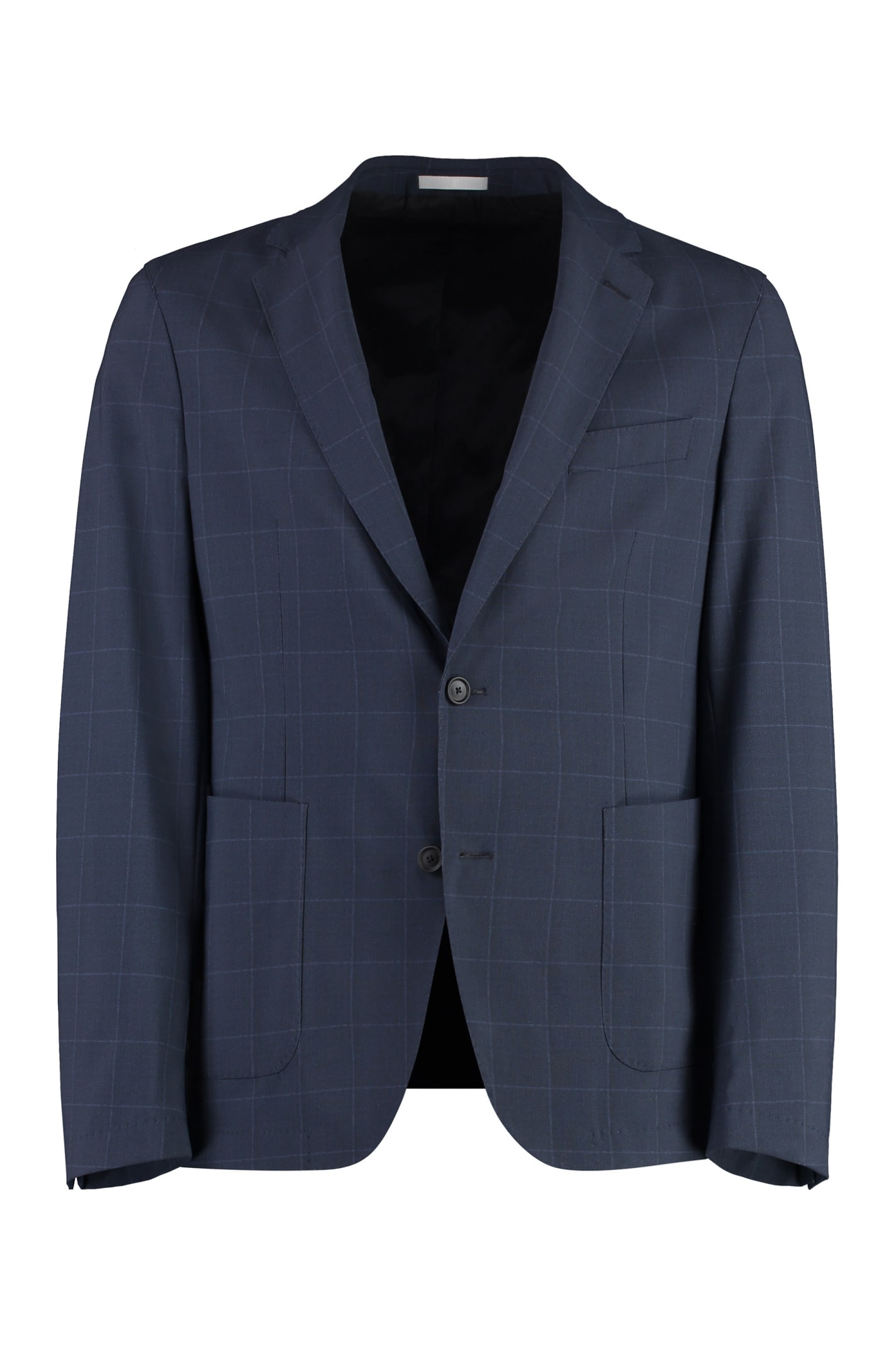 Shop Hugo Boss Single-breasted Two-button Jacket In Blue