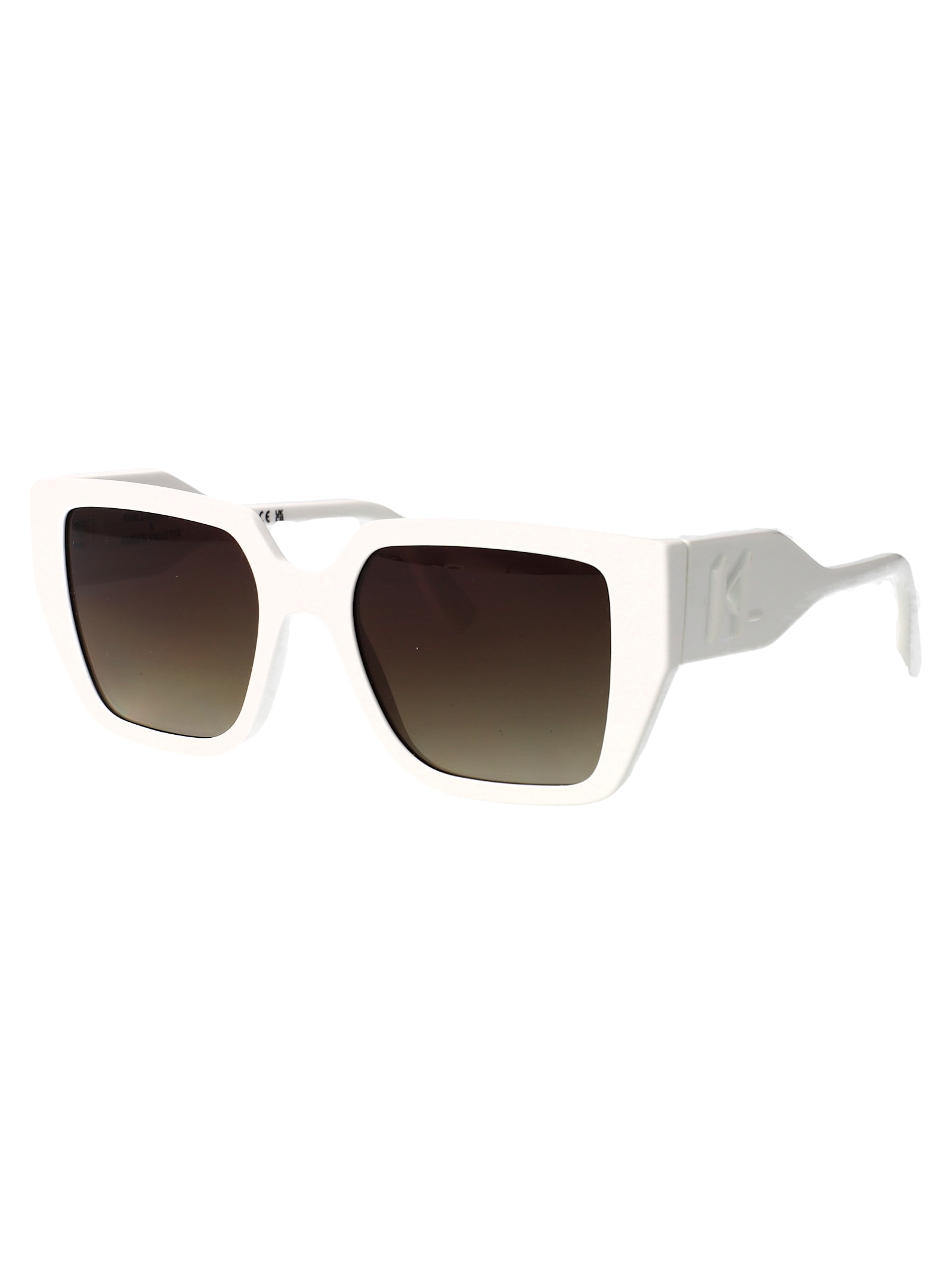Karl Lagerfeld Rectangular Sunglasses Kl6098 S 105 In Black