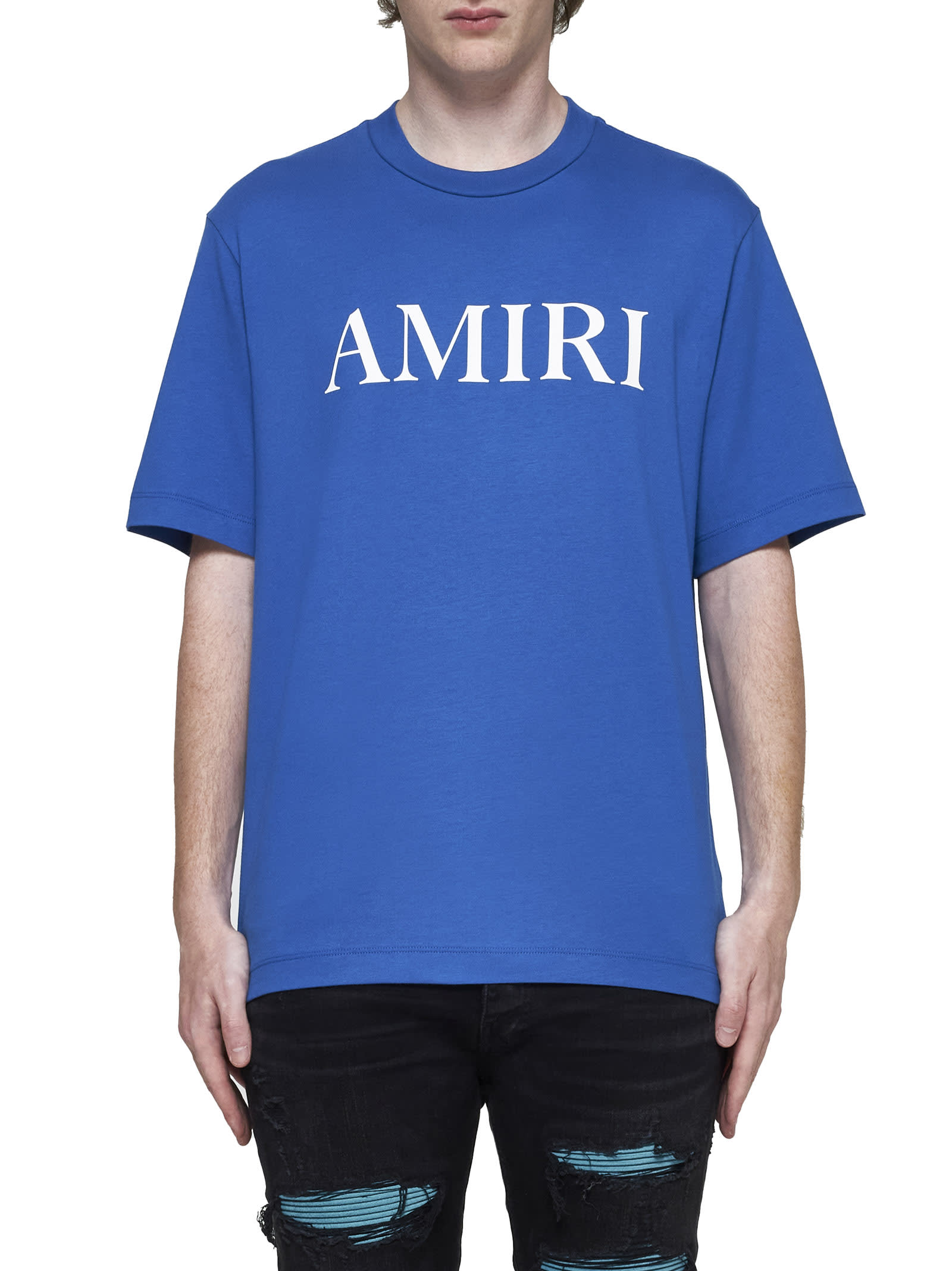 Shop Amiri T-shirt In Blue