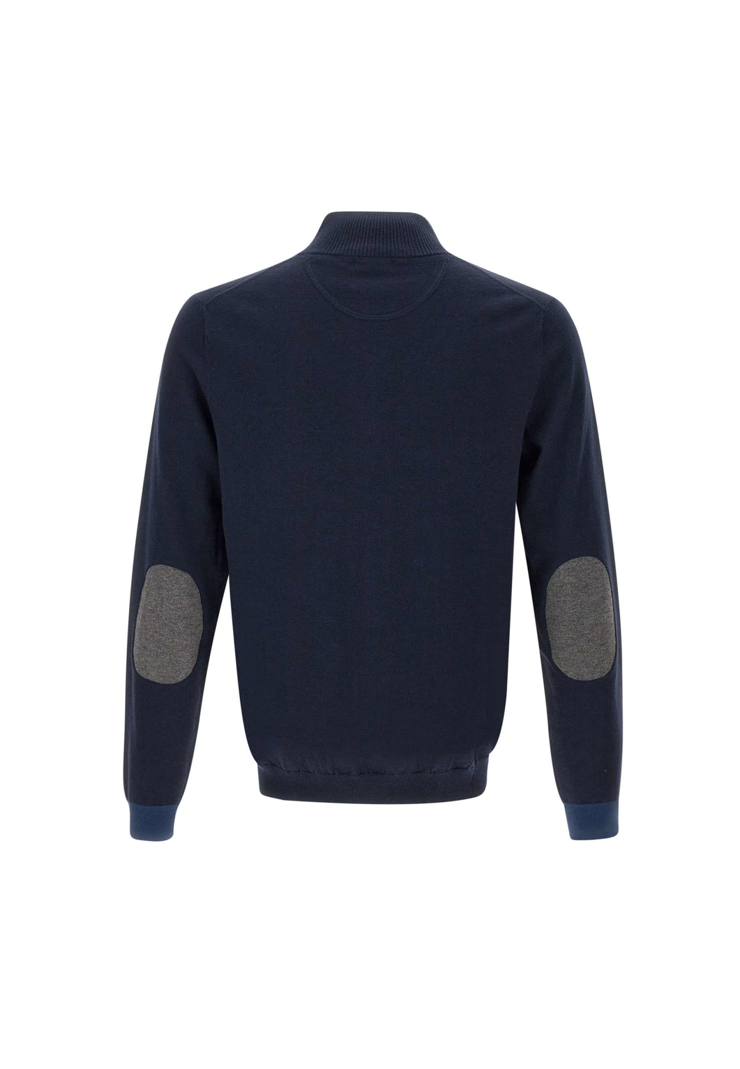 Shop Sun 68 Stripes Cotton And Wool Sweater Sweater In Navy Blue