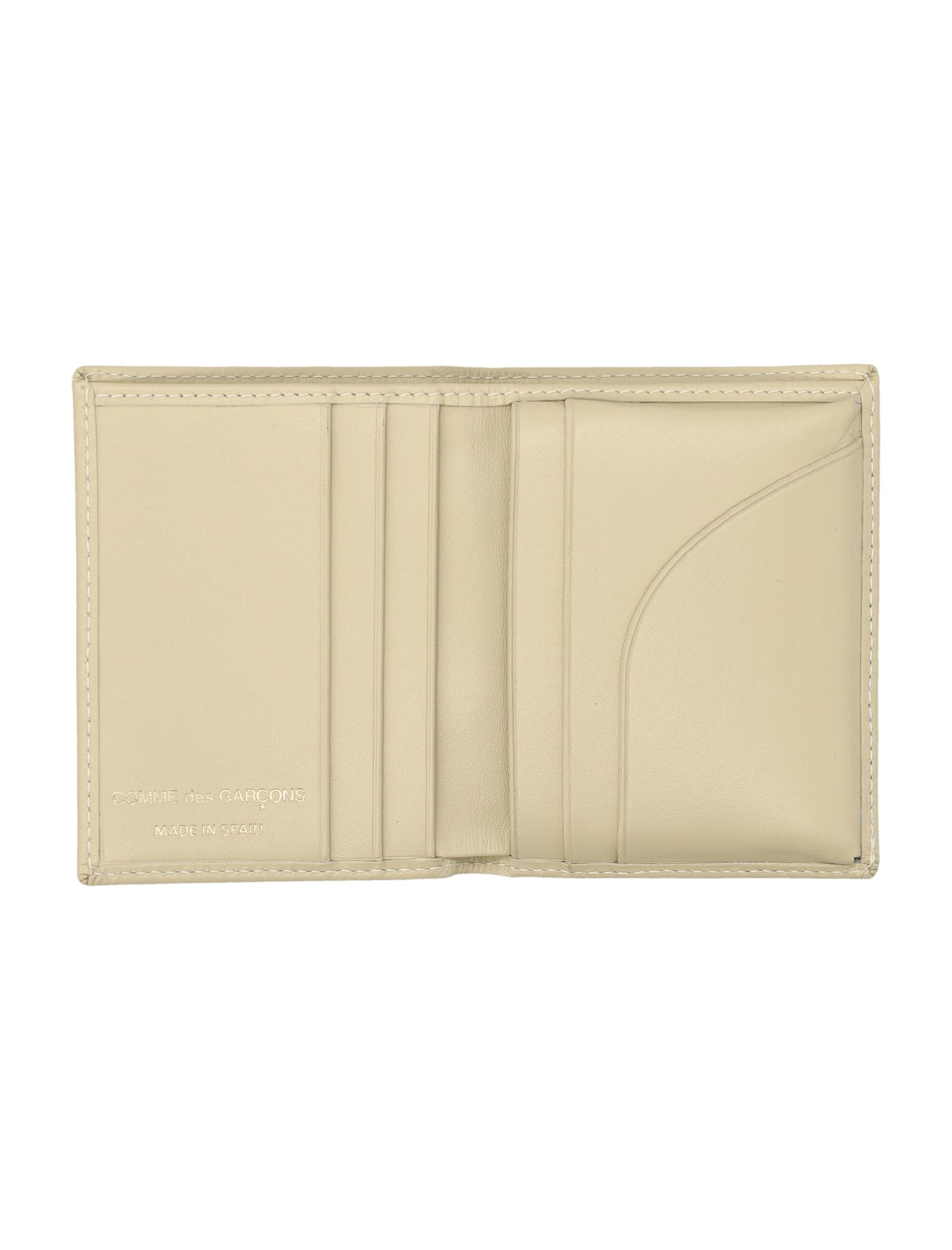 Comme Des Garçons Classic Cardholder In Ecru